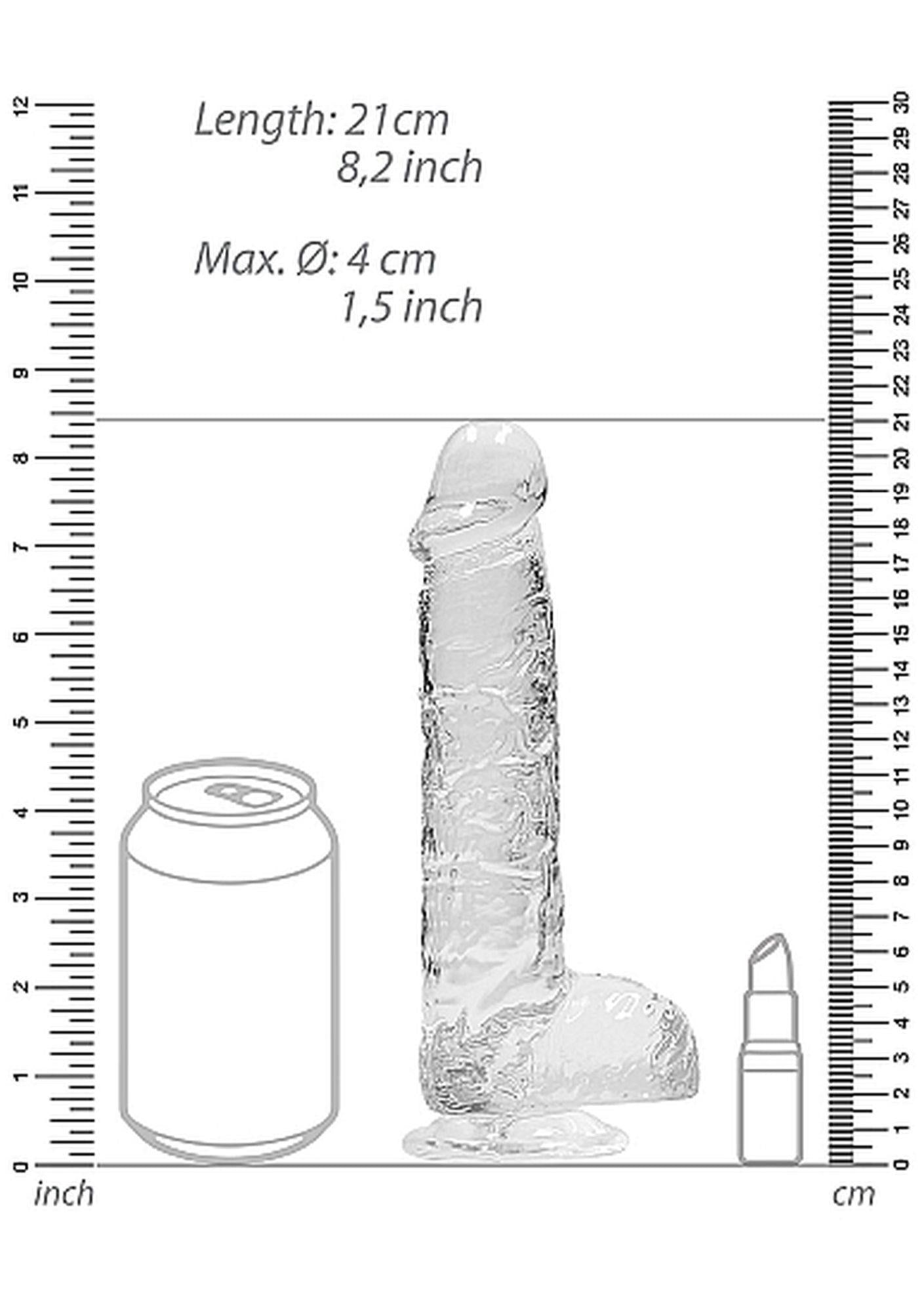 Realistic Dildo with Balls - 8 / 21 cm