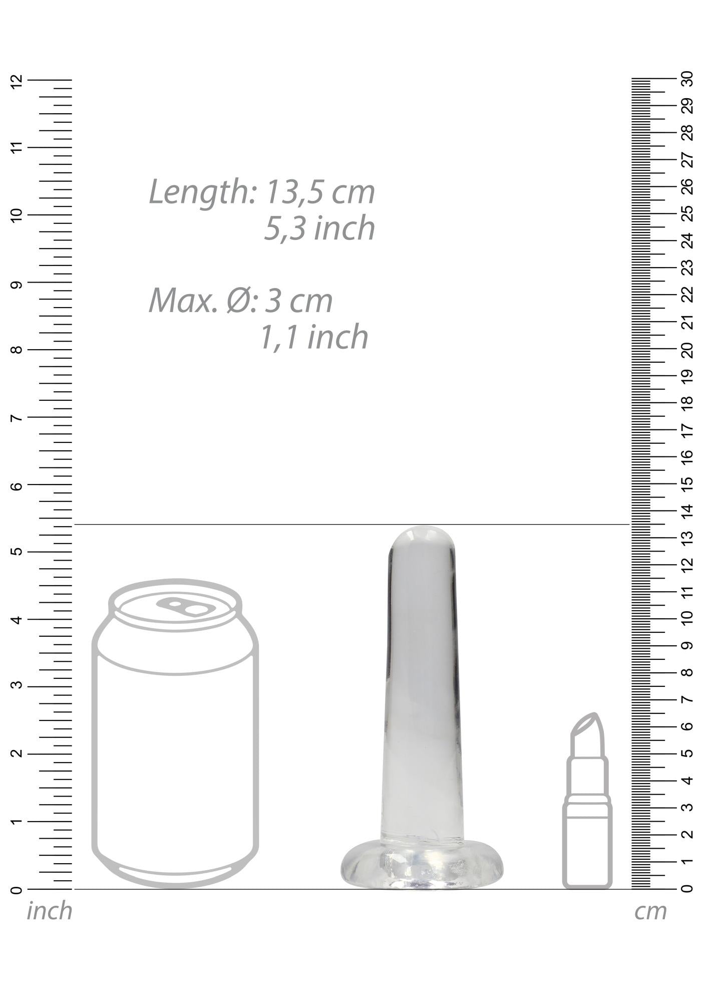 Godemichet non réaliste avec ventouse - 5 / 13,5 cm