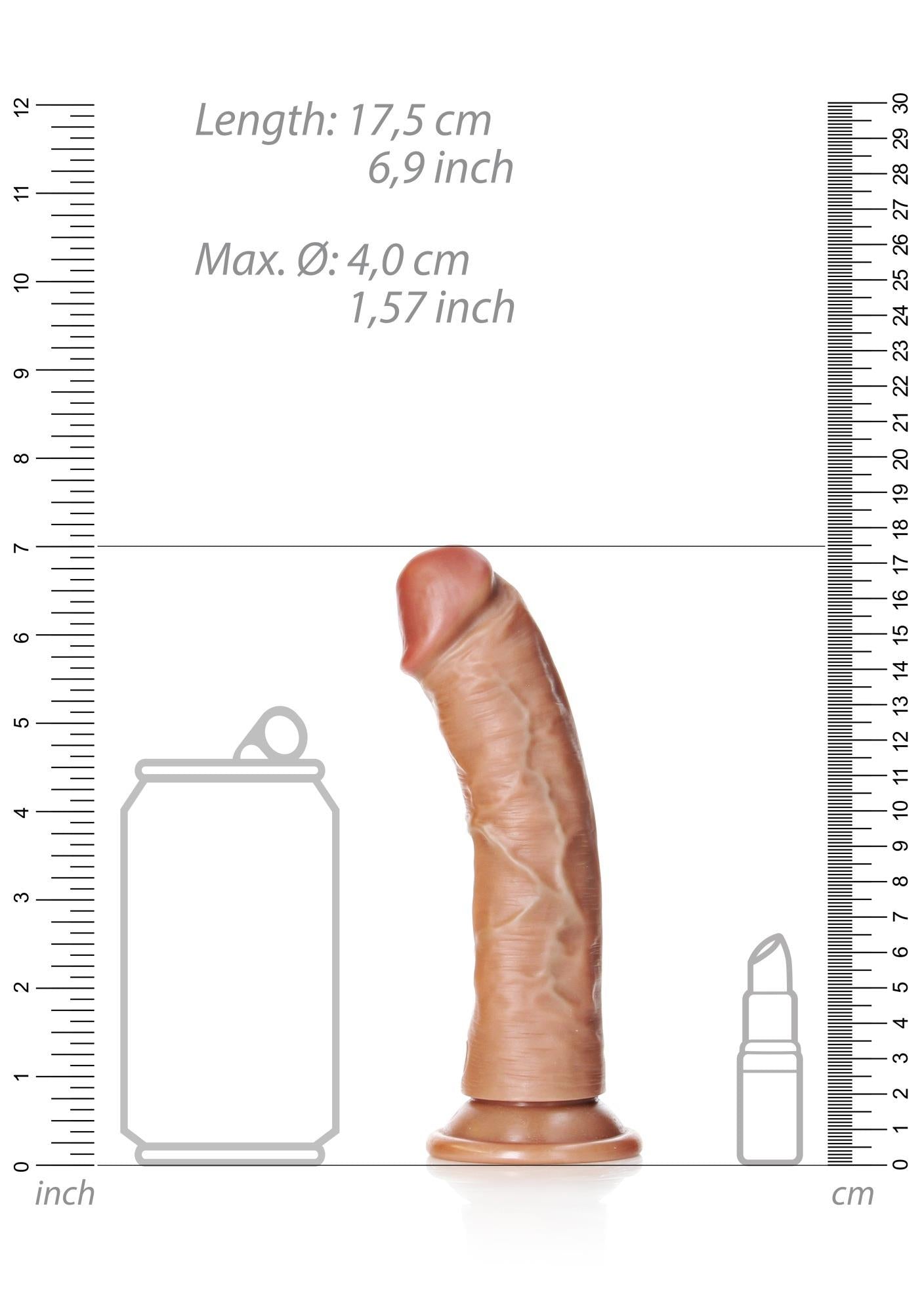 Curved Realistic Dildo with Suction Cup - 6″″/ 15.5 cm