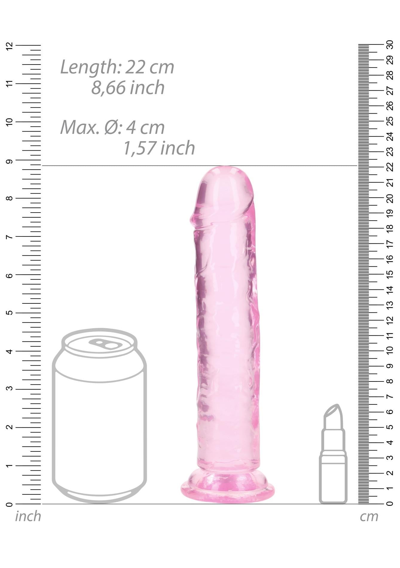 Straight Realistic Dildo with Suction Cup - 8'' / 20