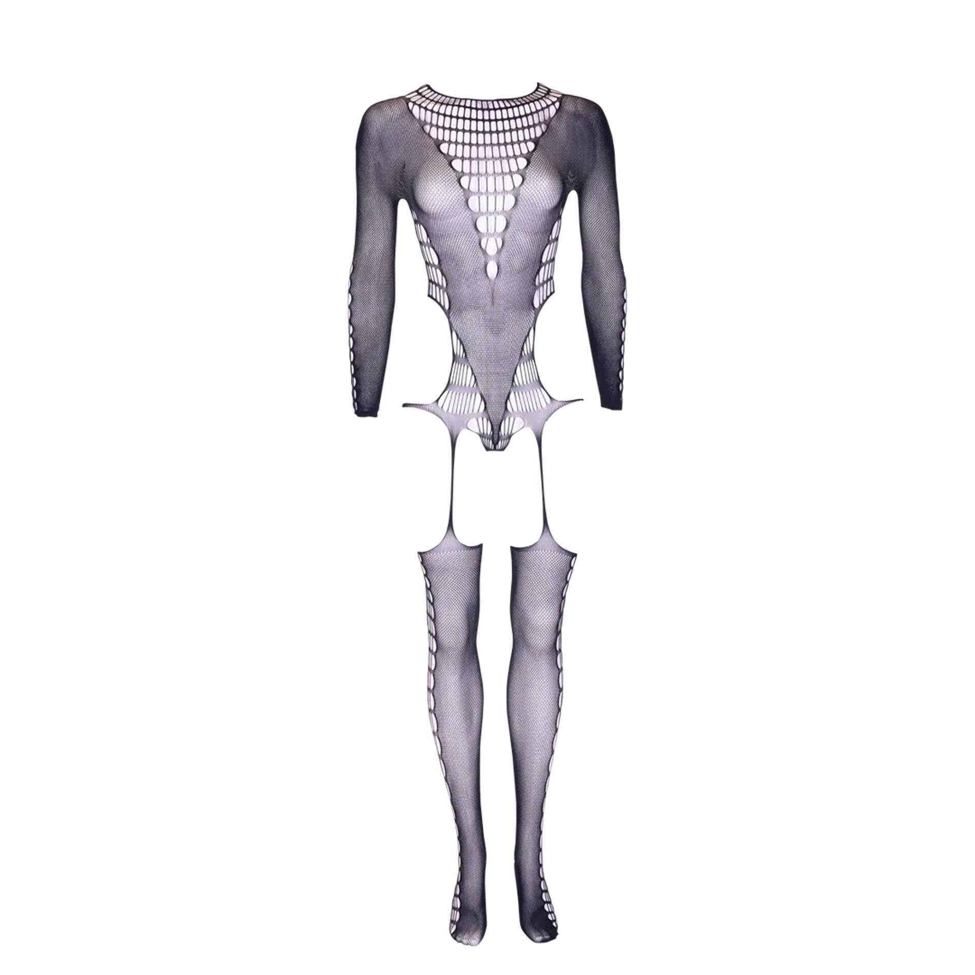 Kalyke XXIII - Bodystocking with Turtleneck - One Size - Black