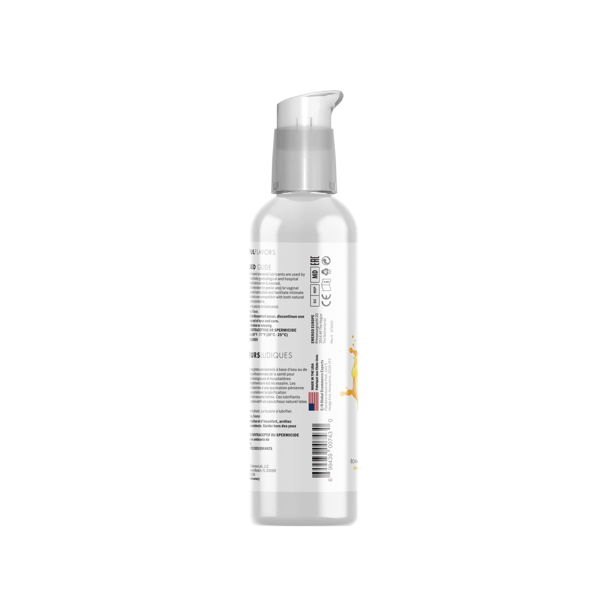 4 in 1 Playful Flavors - Lubricant with Mango Flavor - 4 fl oz / 118 ml