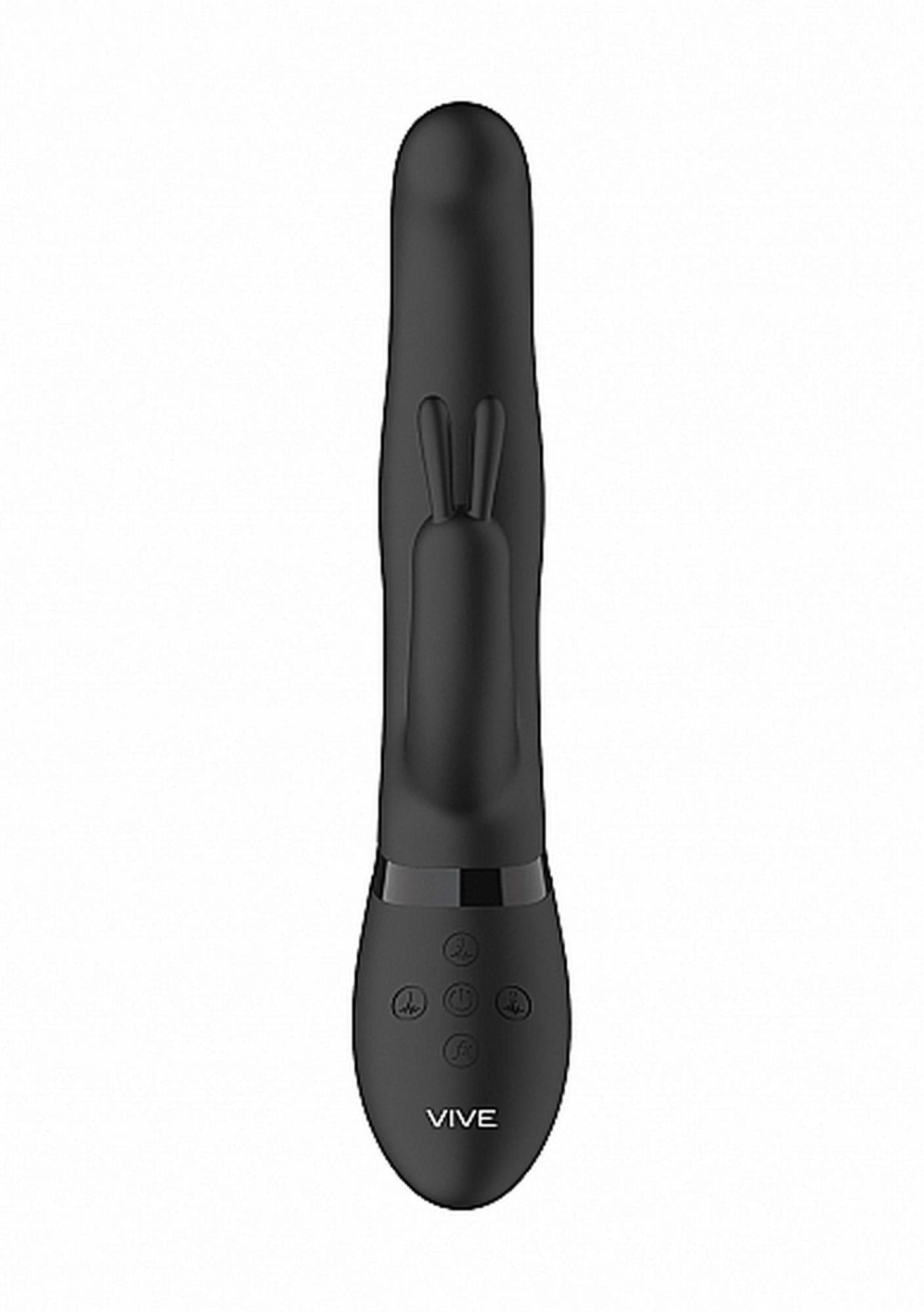 Izara - Rotating Beads Rabbit Vibrator - Black