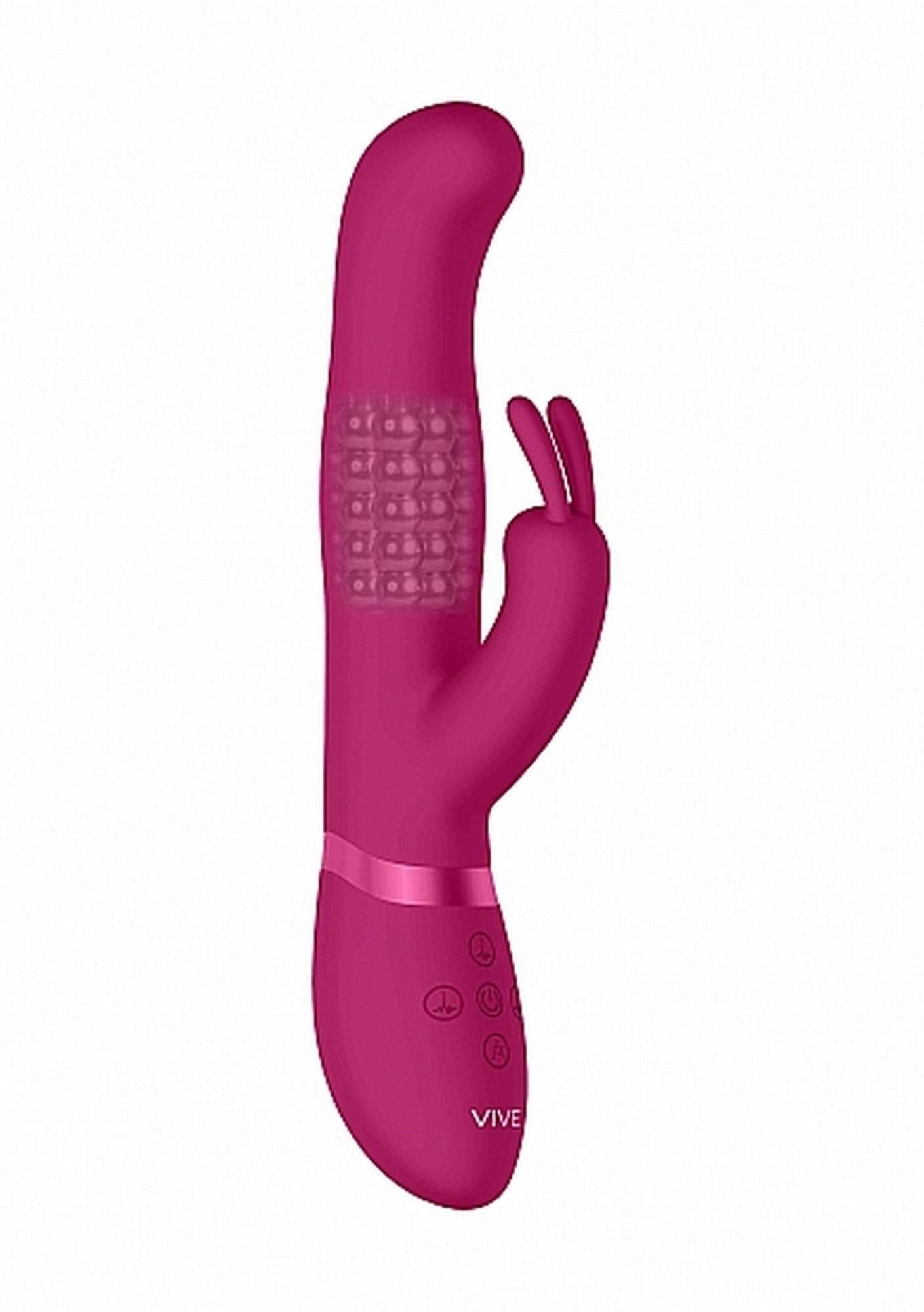 Izara - Rotating Beads Rabbit Vibrator - Pink