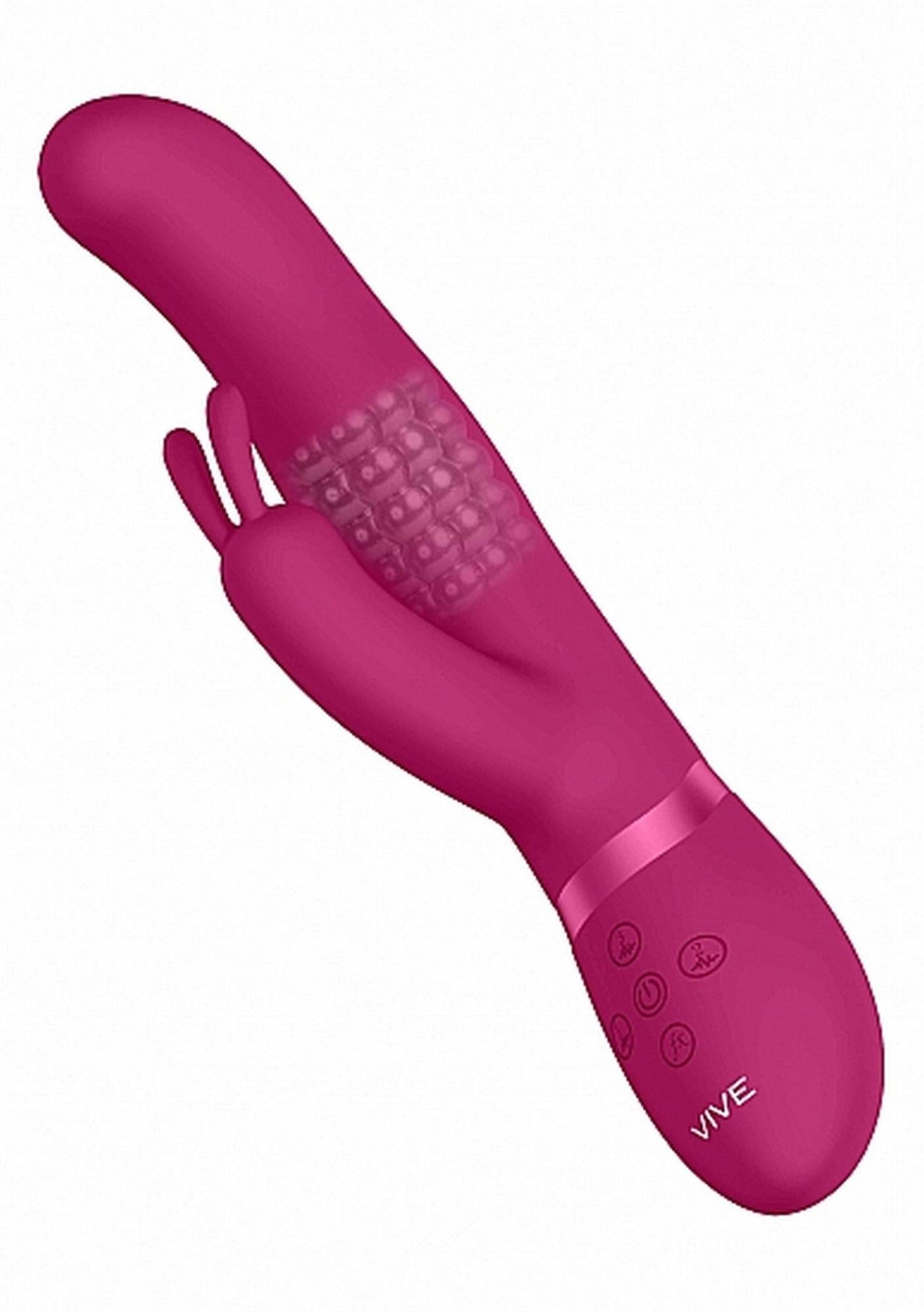 Izara - Rotating Beads Rabbit Vibrator - Pink