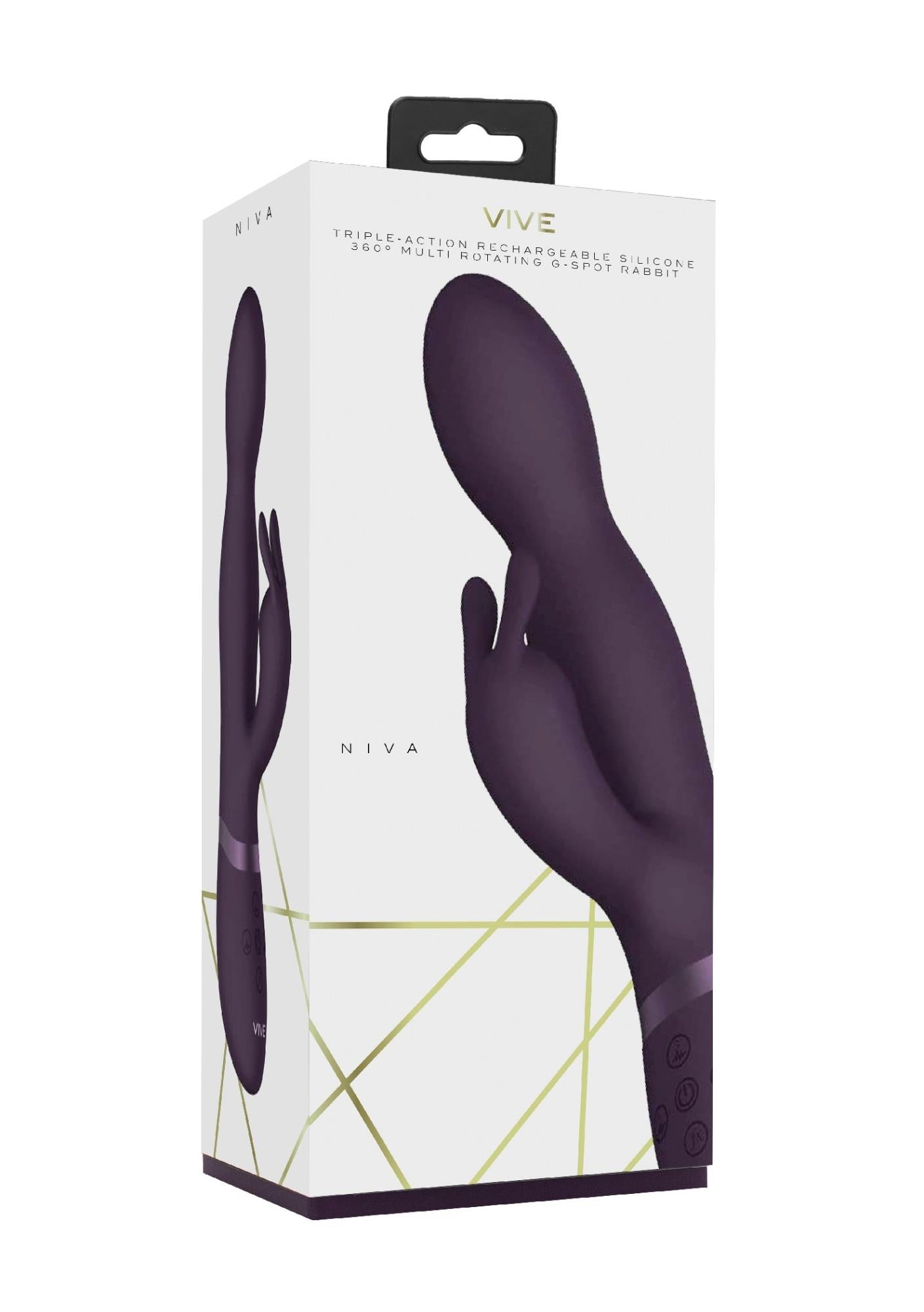 Niva - Rotating Rabbit Vibrator - Purple