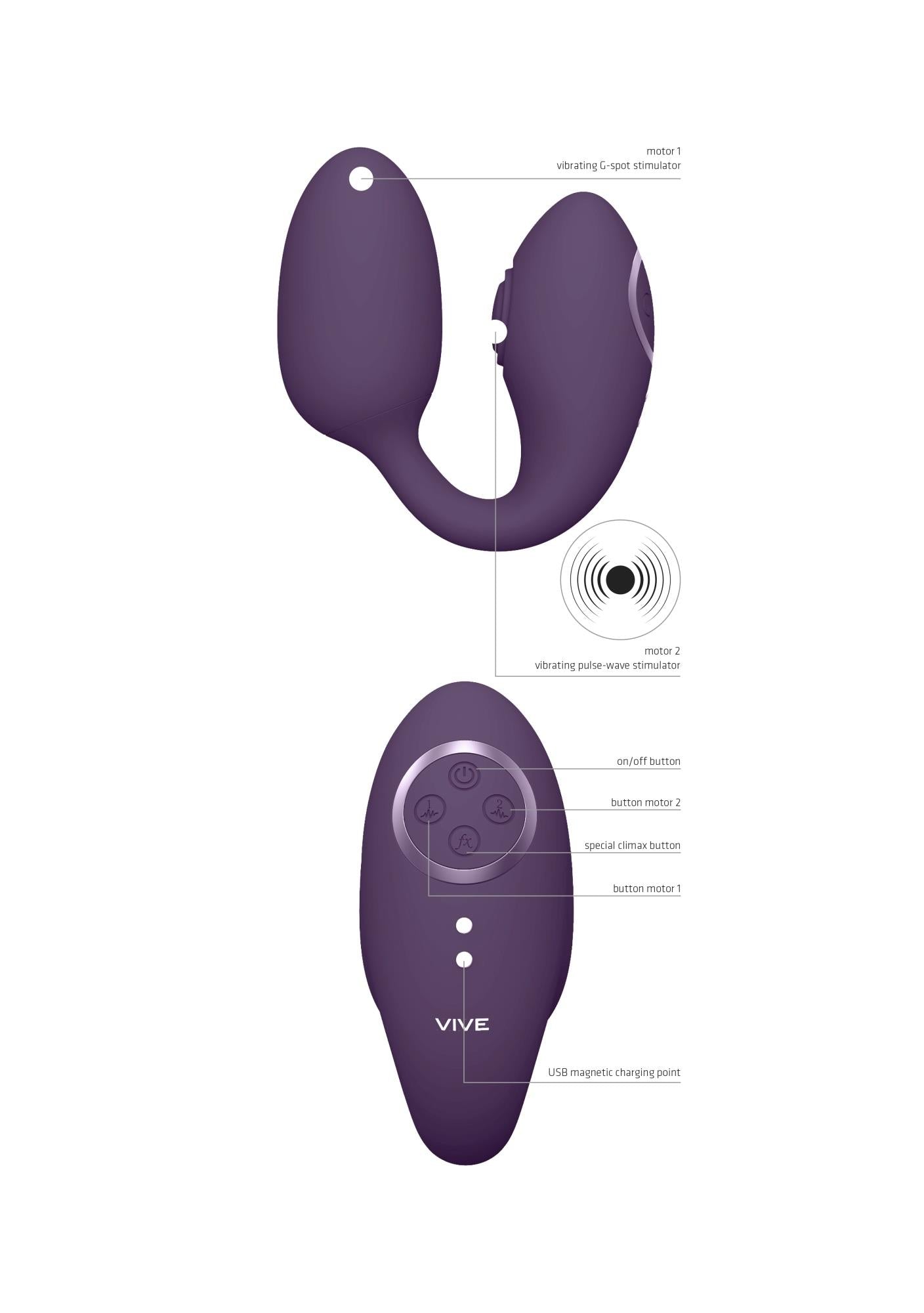 Aika - Pulse Wave  Vibrating Love Egg - Purple