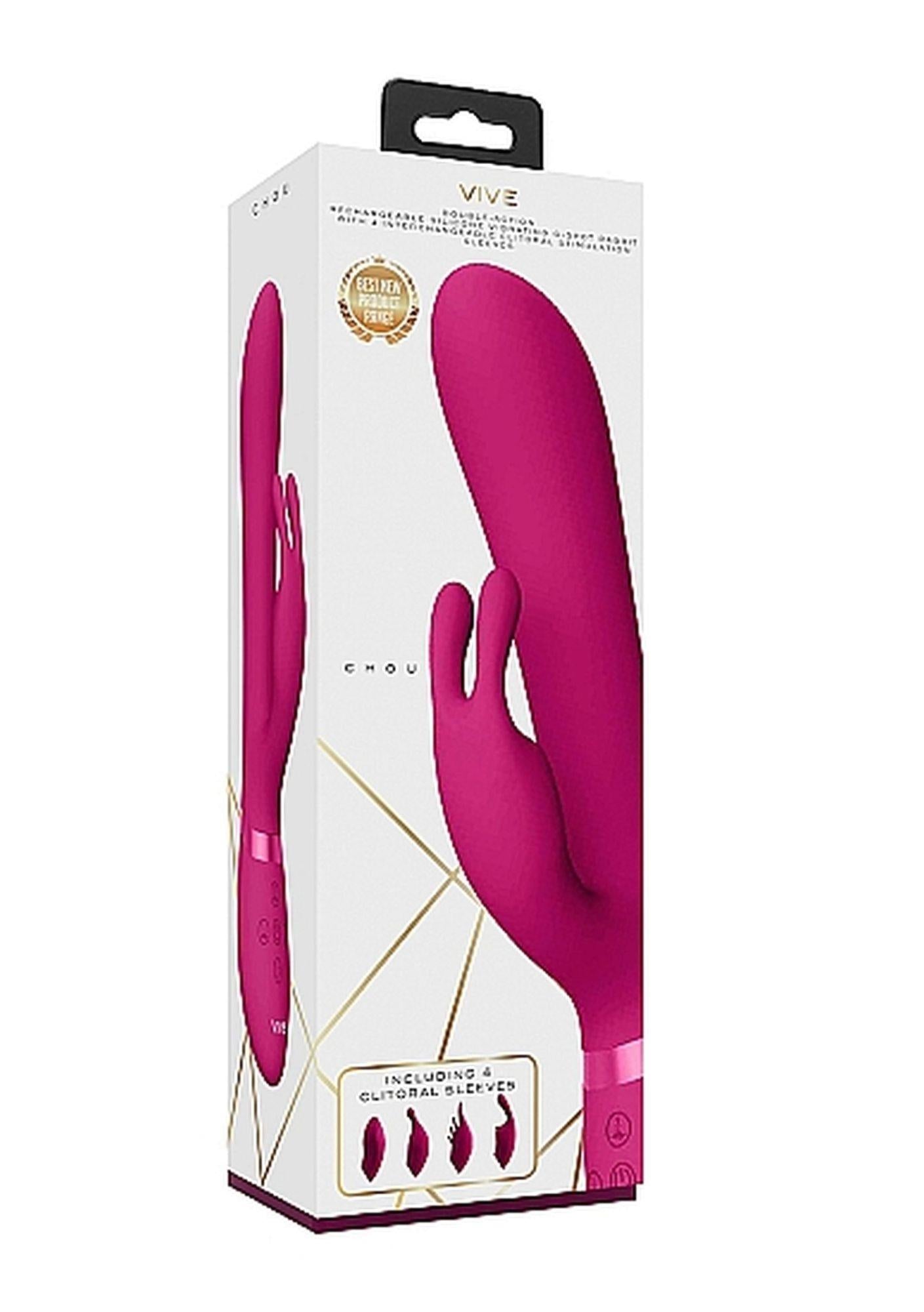 Chou - G-Spot Rabbit  Clitoral Stimulator - Pink