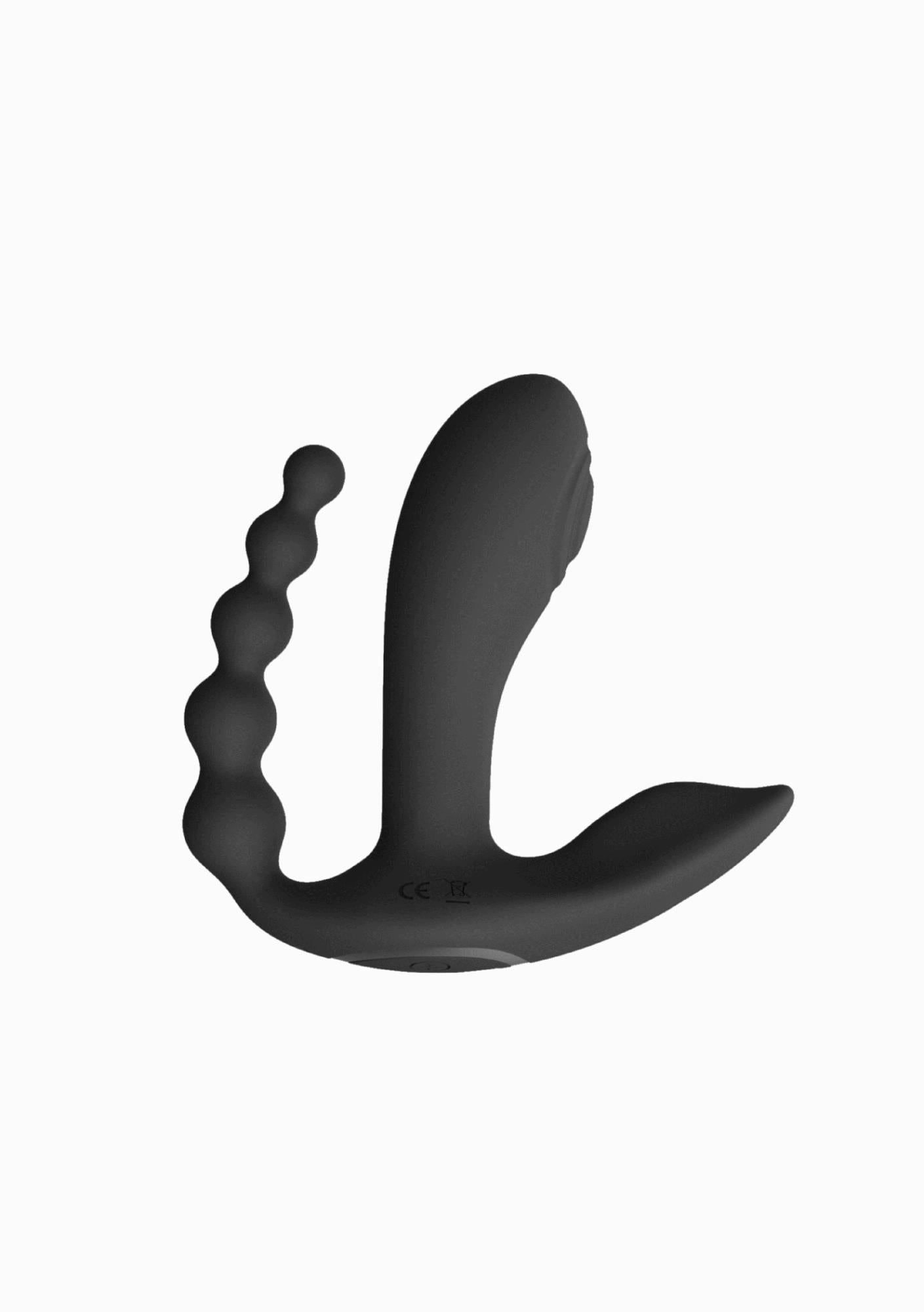 Kata - Pulse Wave  Vibrating Double Penetration Vibrator - Black