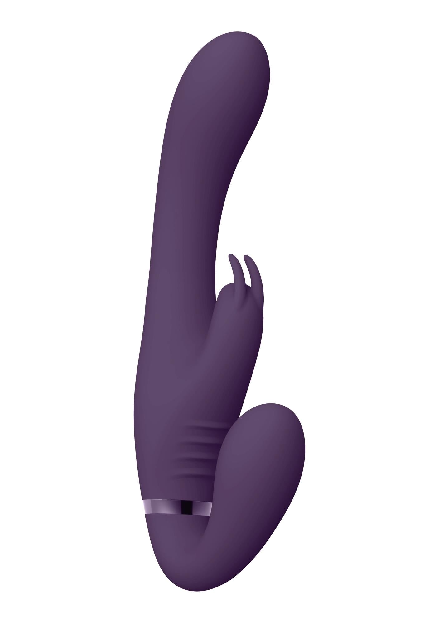 Suki - Vibrating Strapless Strap-on Rabbit - Purple