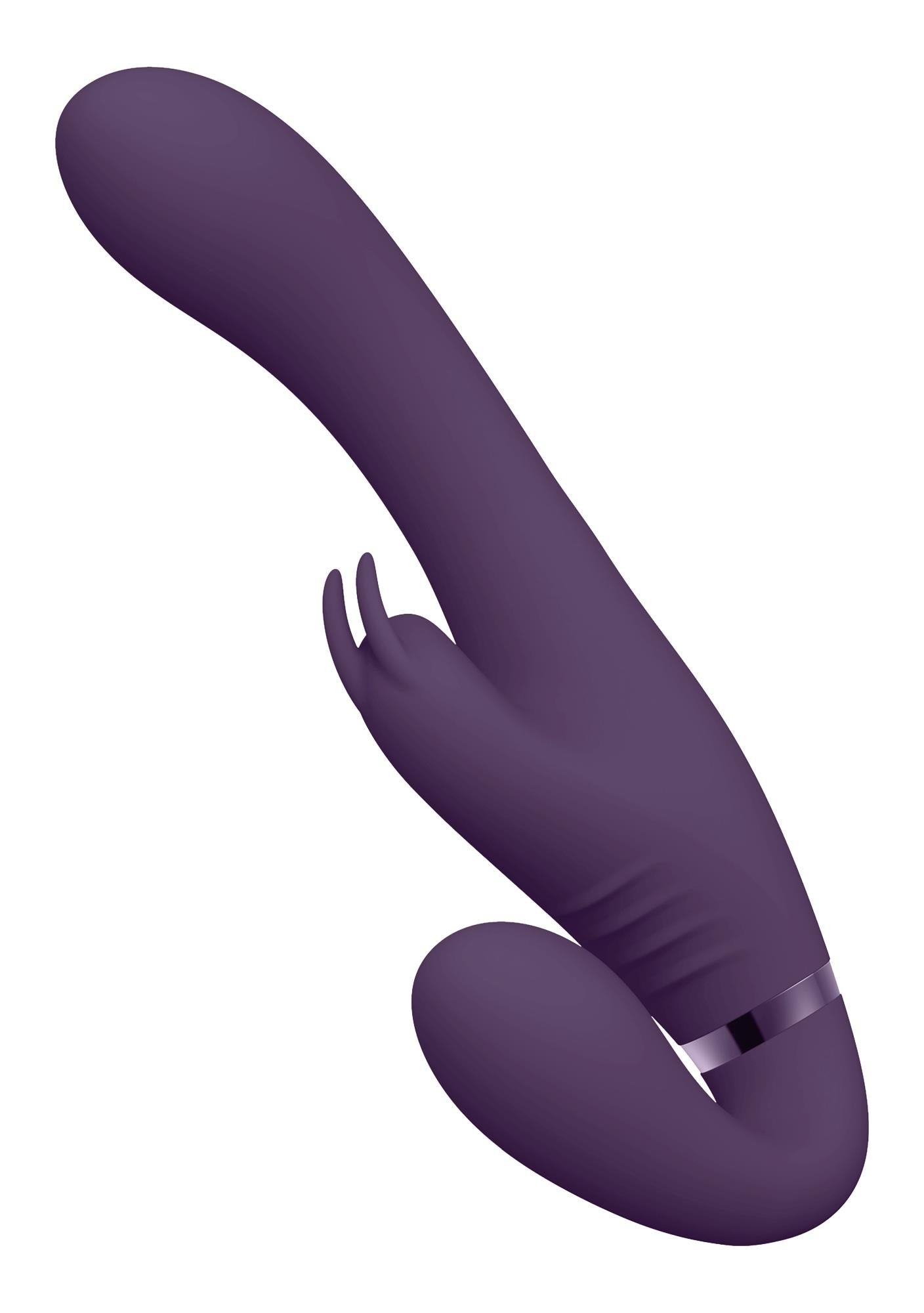 Suki - Vibrating Strapless Strap-on Rabbit - Purple