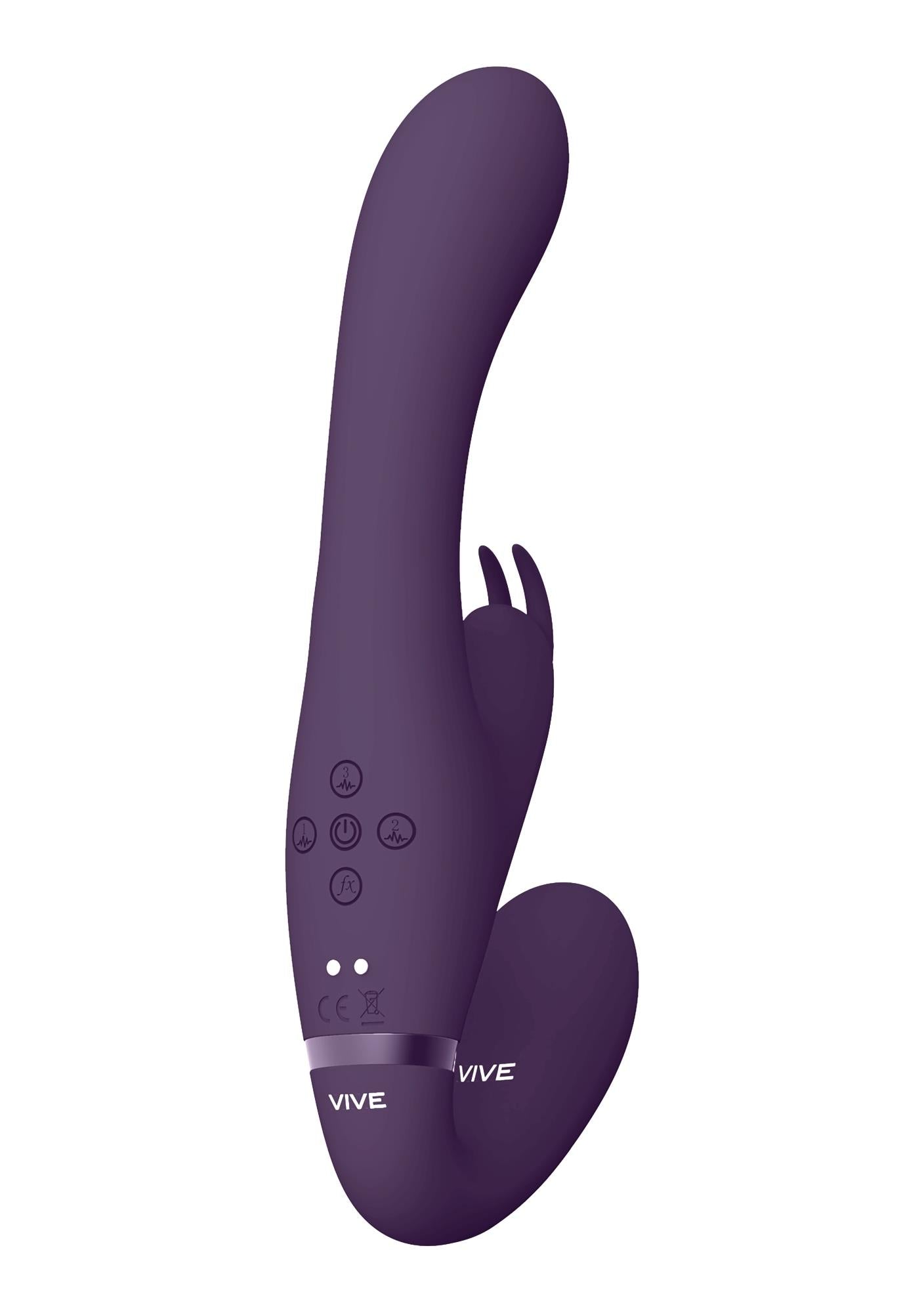 Suki - Vibrating Strapless Strap-on Rabbit - Purple
