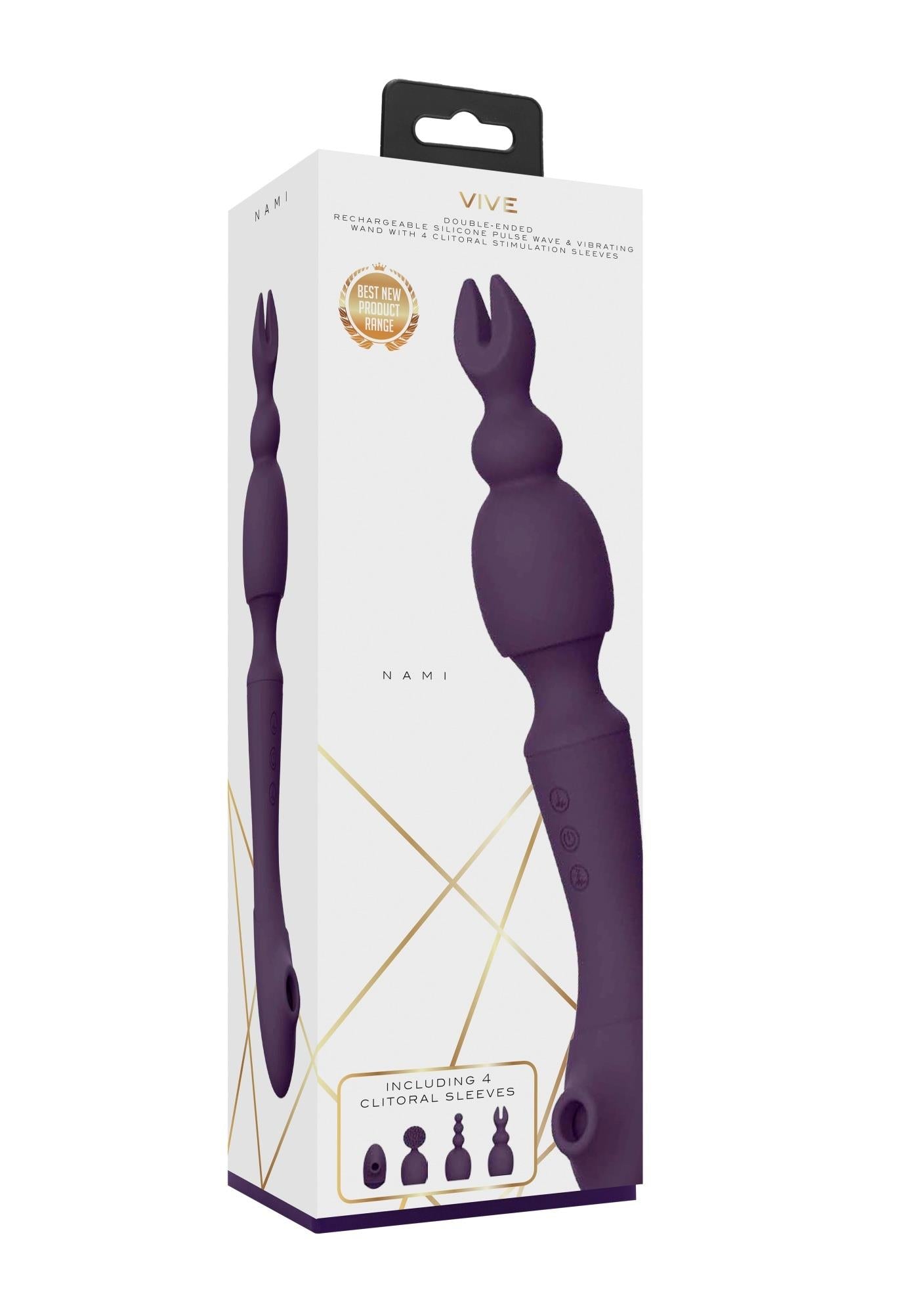 Nami - Pulse Wave  Vibrating Wand - Purple