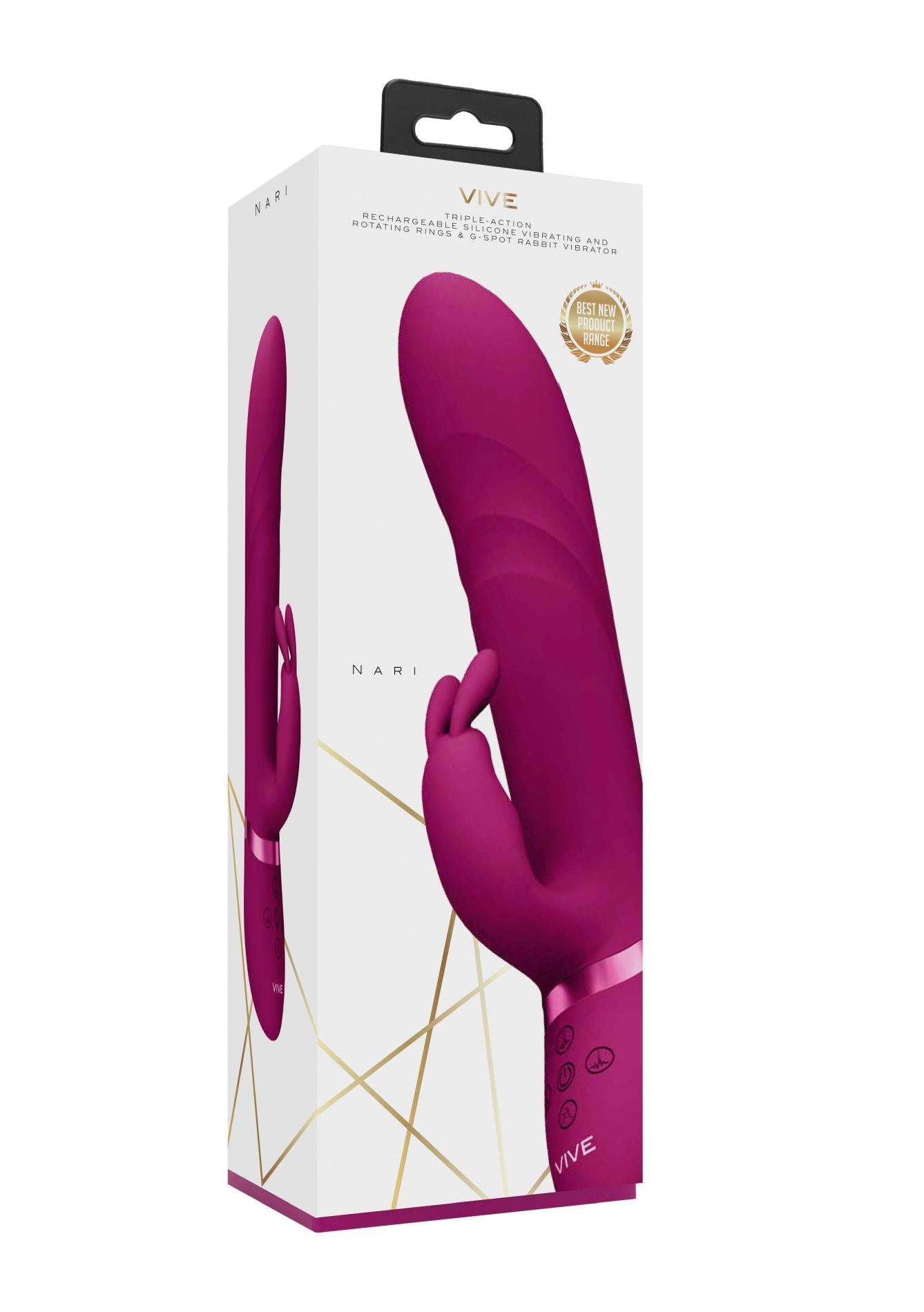 Nari - Vibrating and Rotating Beads, G-Spot Rabbit - Pink