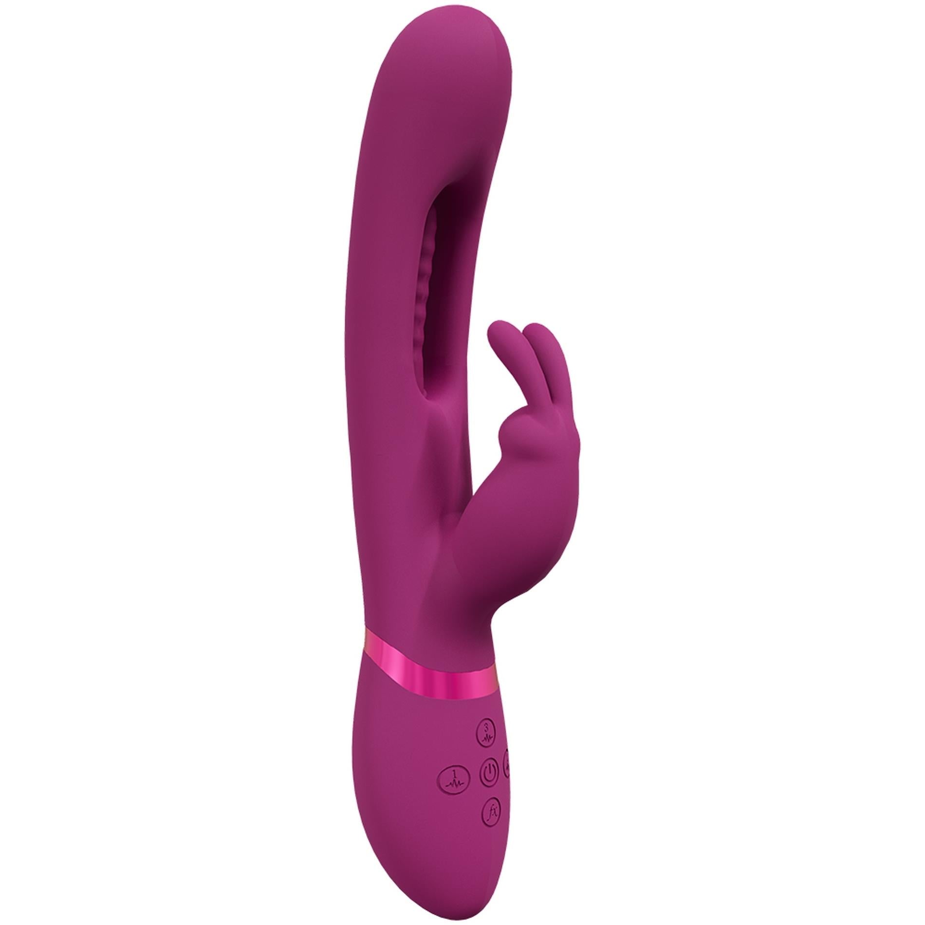 Mika - Triple Motor - Vibrating Rabbit with Innovative G-Spot Flapping Stimulator - Pink
