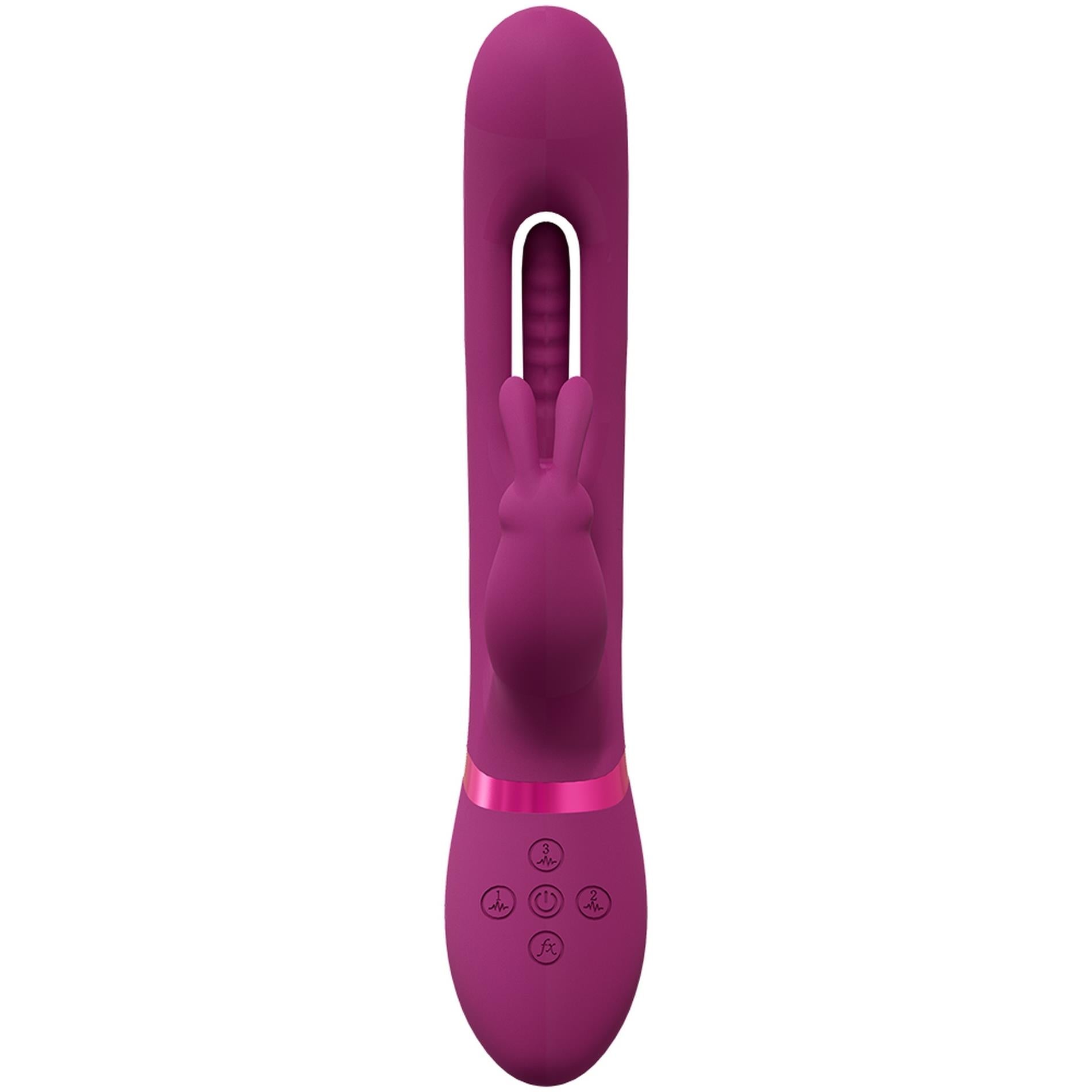 Mika - Triple Motor - Vibrating Rabbit with Innovative G-Spot Flapping Stimulator - Pink