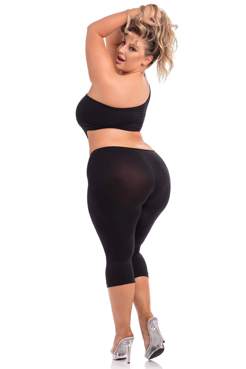 ONE SHOULDER CROPPED CATSUIT, 3XL/4XL