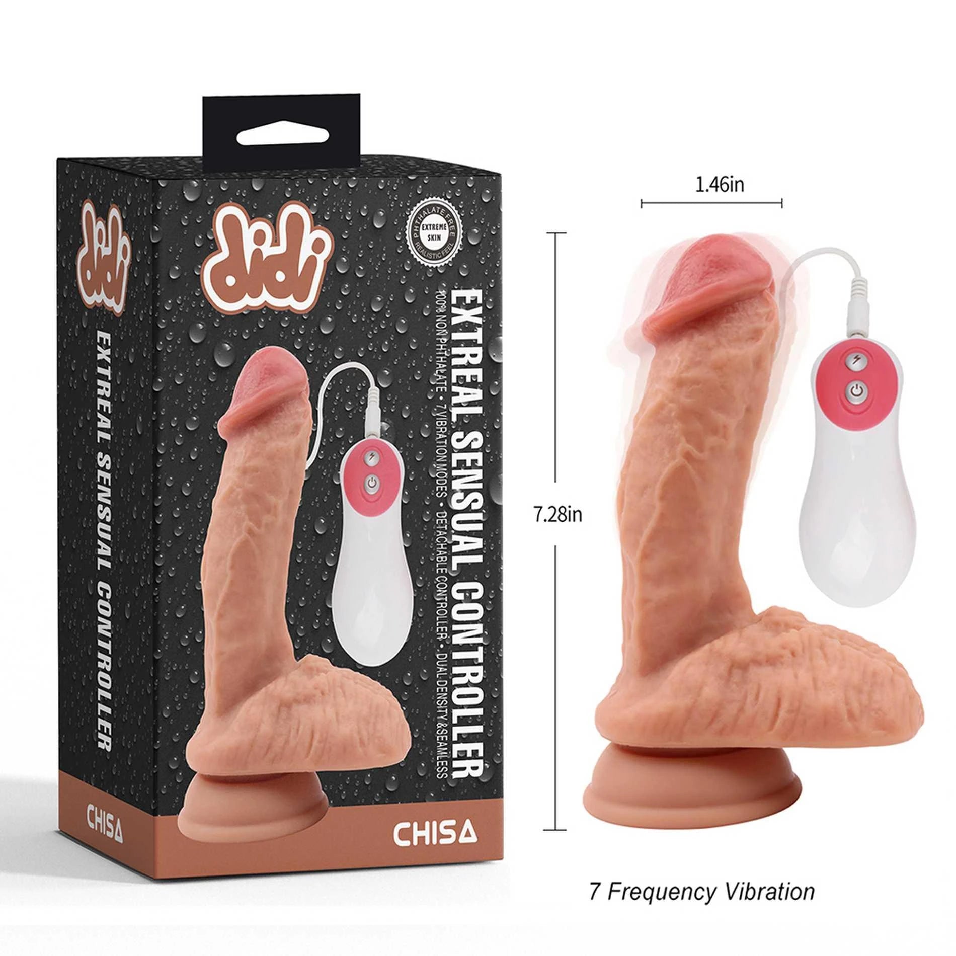 Extreal Contrôleur Sensuel Godemichet Vibrant Flesh