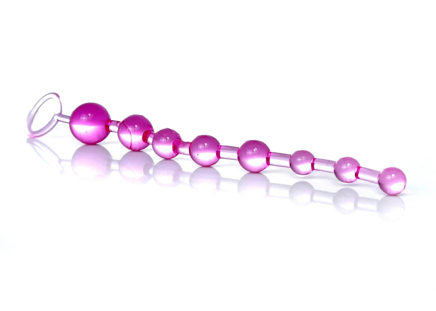 Jelly Anal Plug/10 Beads Pink
