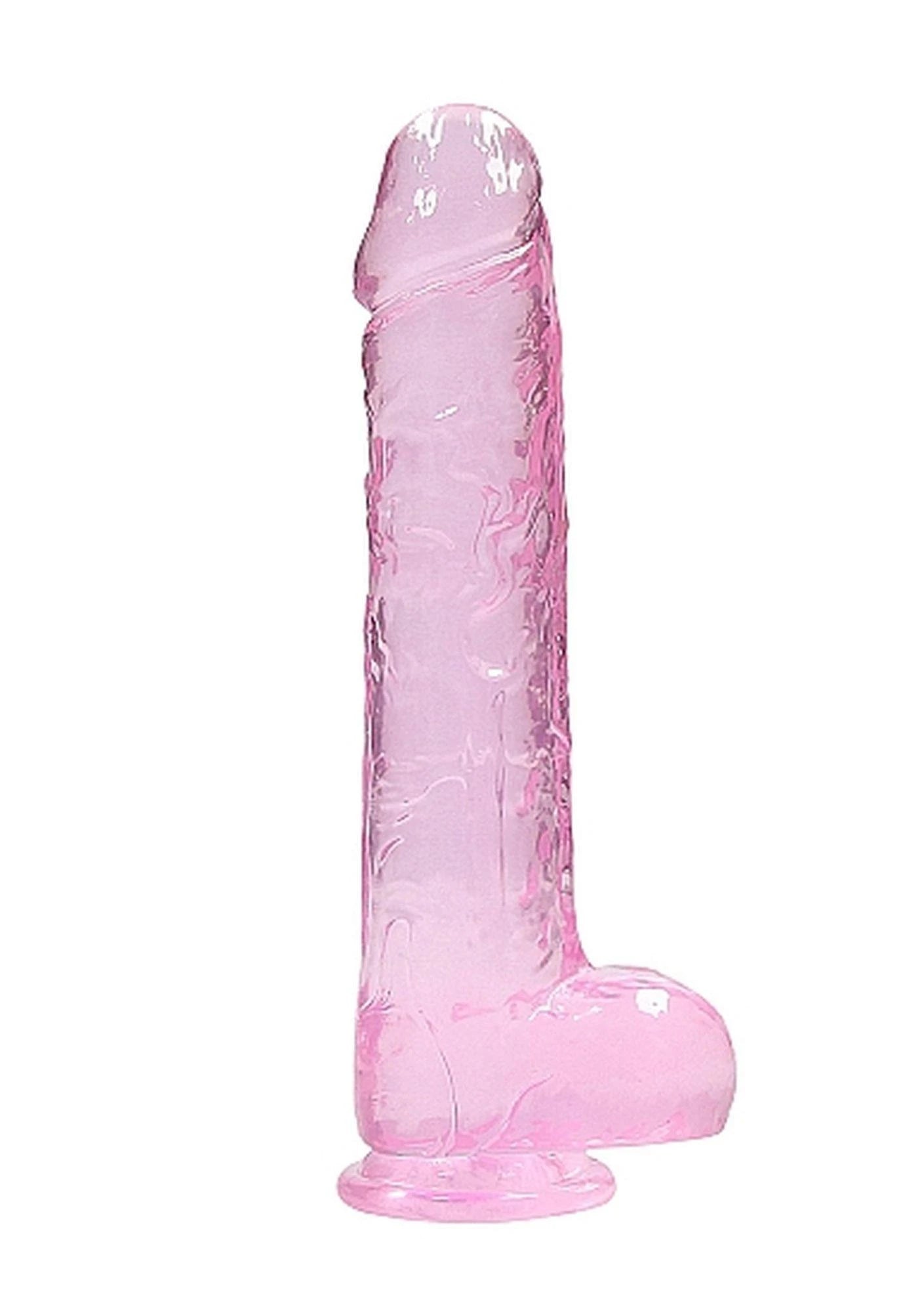 Gode Ceinture Réaliste avec Testicules 9"/23cm - Rose