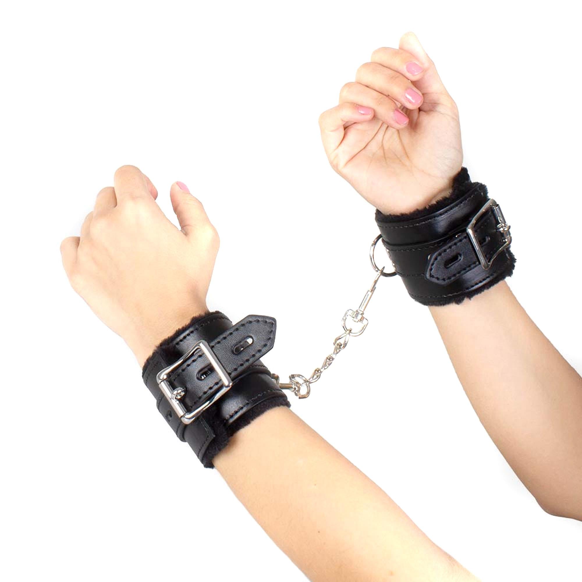 Handcuffs-Black Bondage Handcuffs BDSM