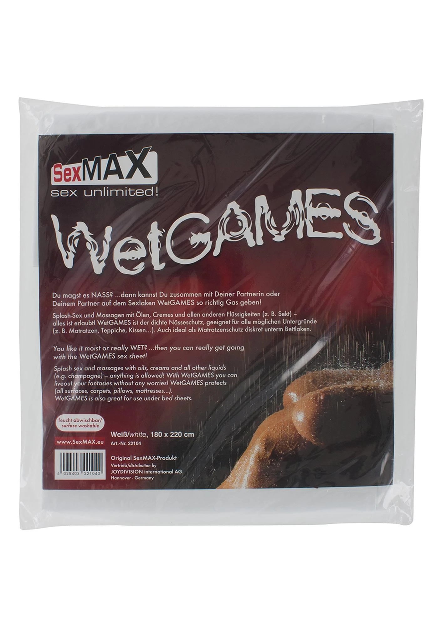 BDSM-SexMAX WetGAMES sex sheet, 180 x 220 cm, white