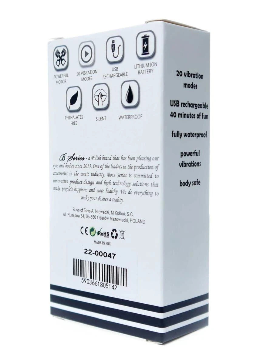 Stimulateur - Vibromasseur Balle Puissant Rechargeable USB 20 Fonctions - Noir Brillant