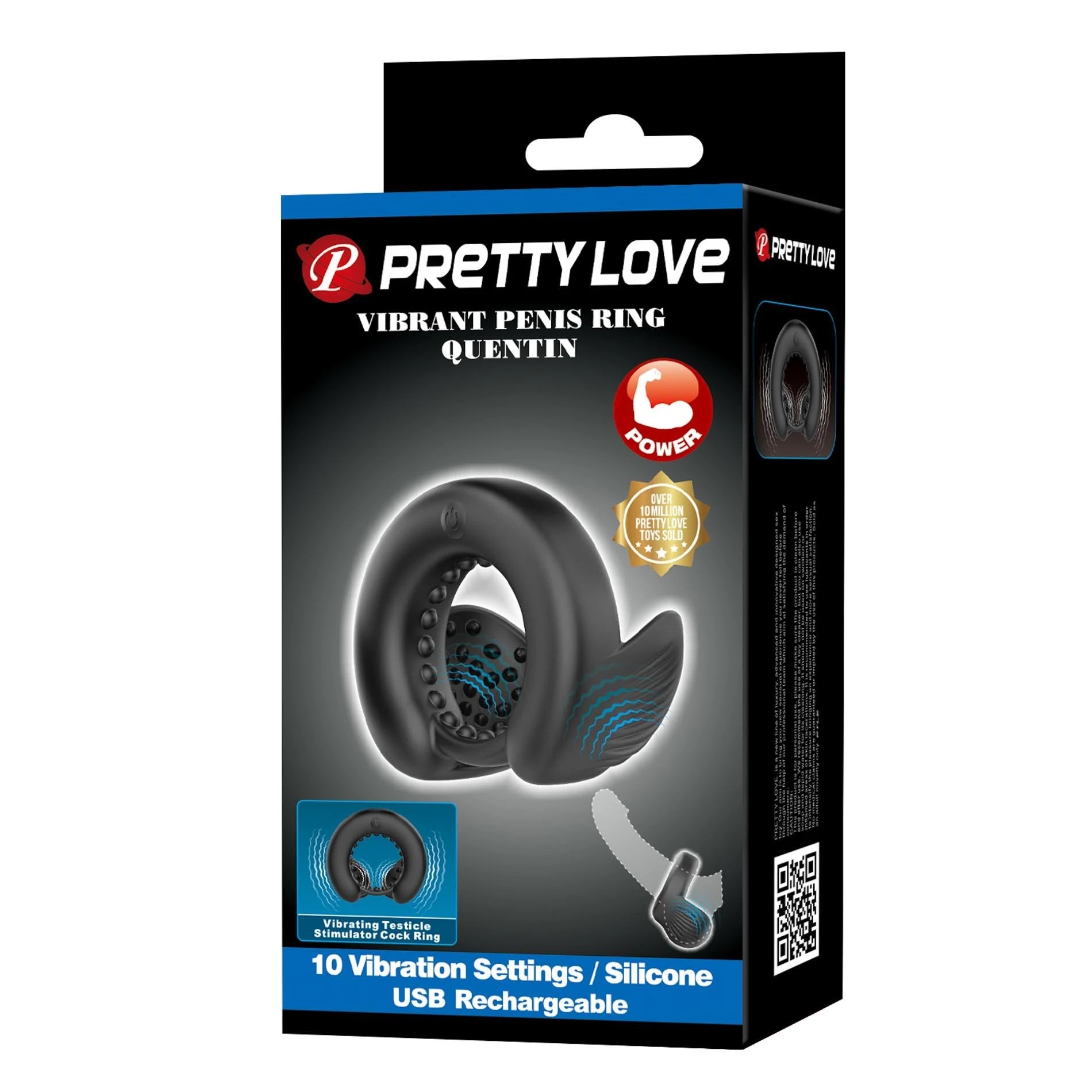 Pretty Love Quentin Anneau Pénien Vibrant en Silicone