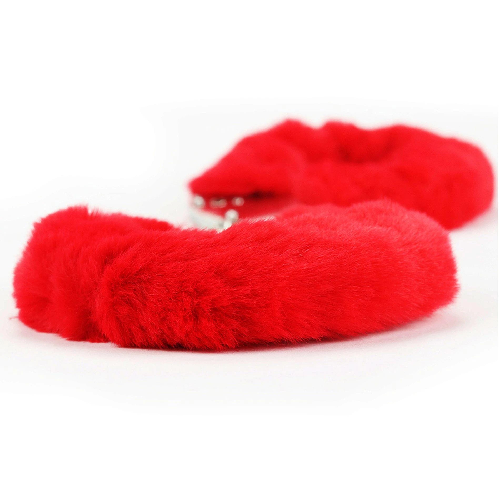 Menottes Fluffy Rouge Plaisir Fétiche
