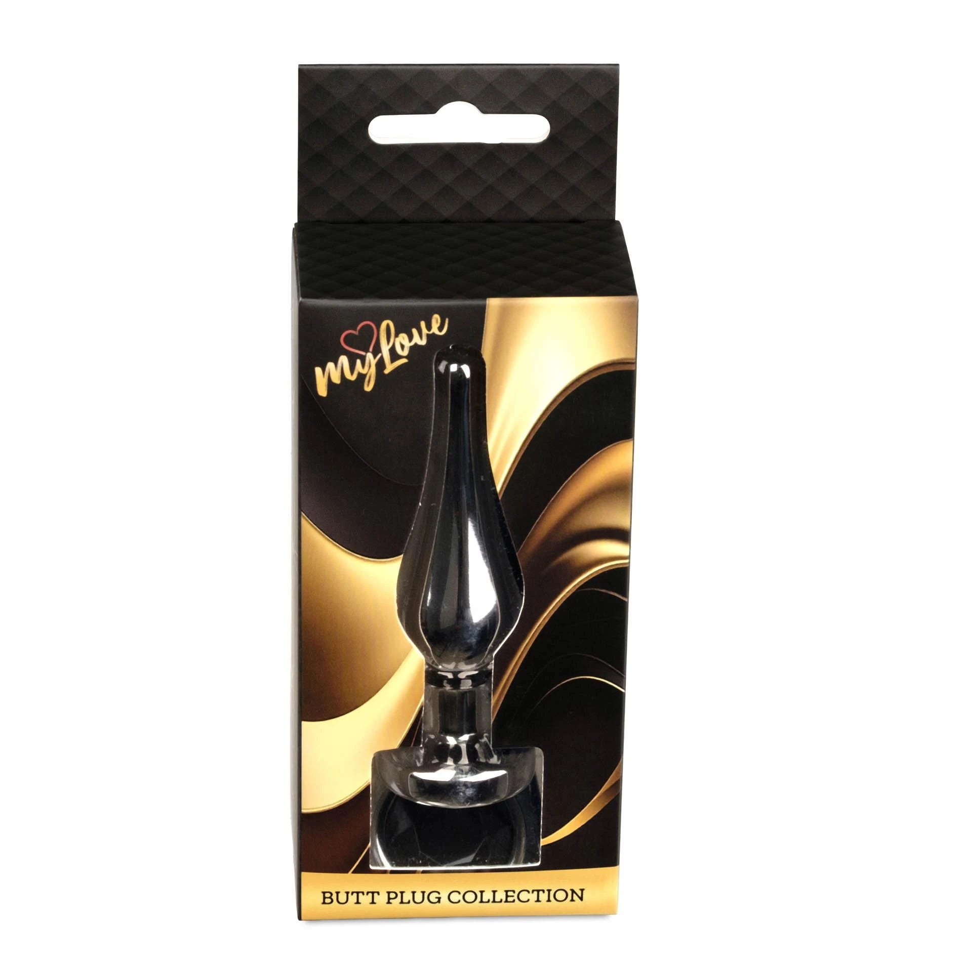 MyLove Toys - Bijoux BUTT PLUG en argent foncé - Noir