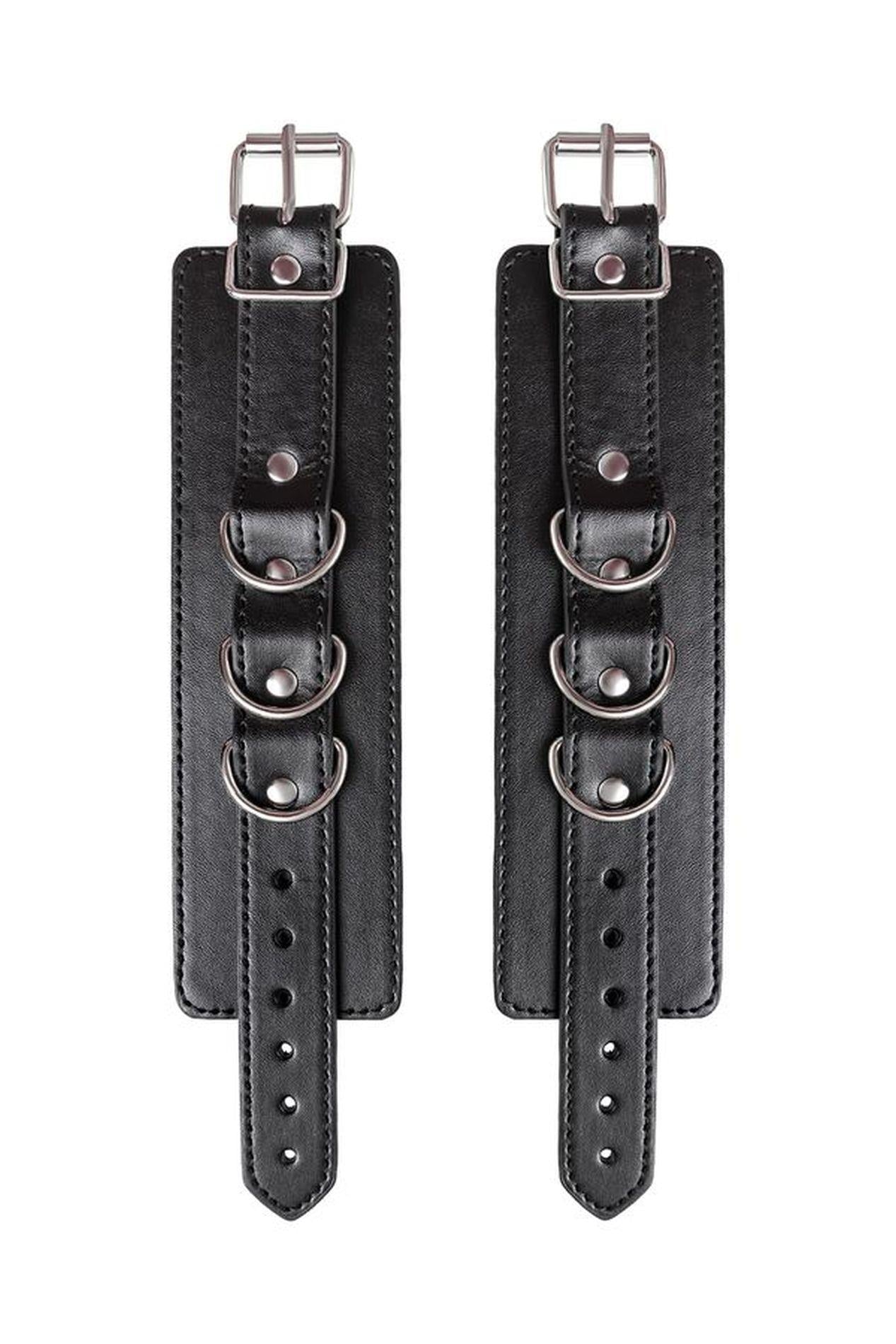 Anonymo handcuffs, PU leather, black