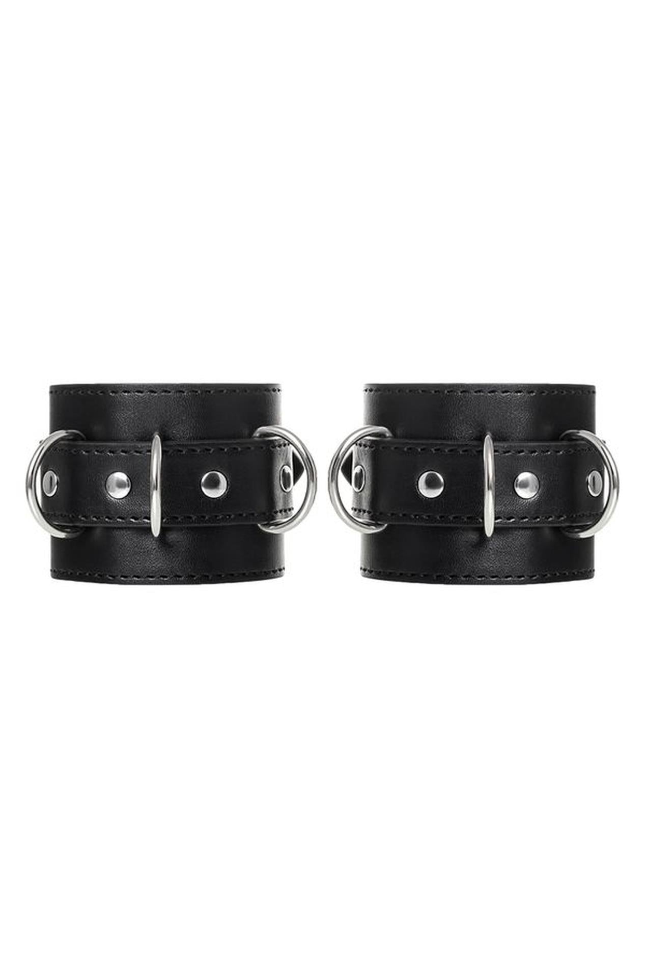 Anonymo handcuffs, PU leather, black