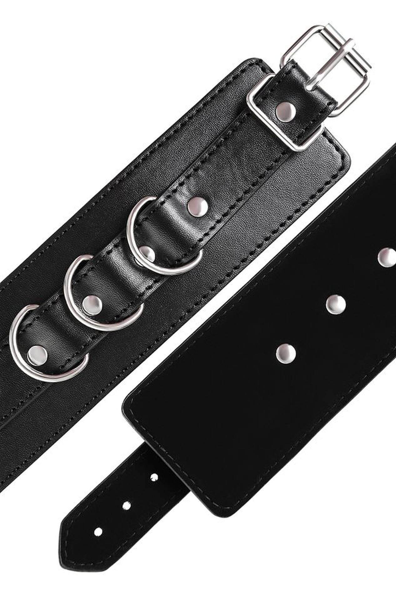 Anonymo handcuffs, PU leather, black