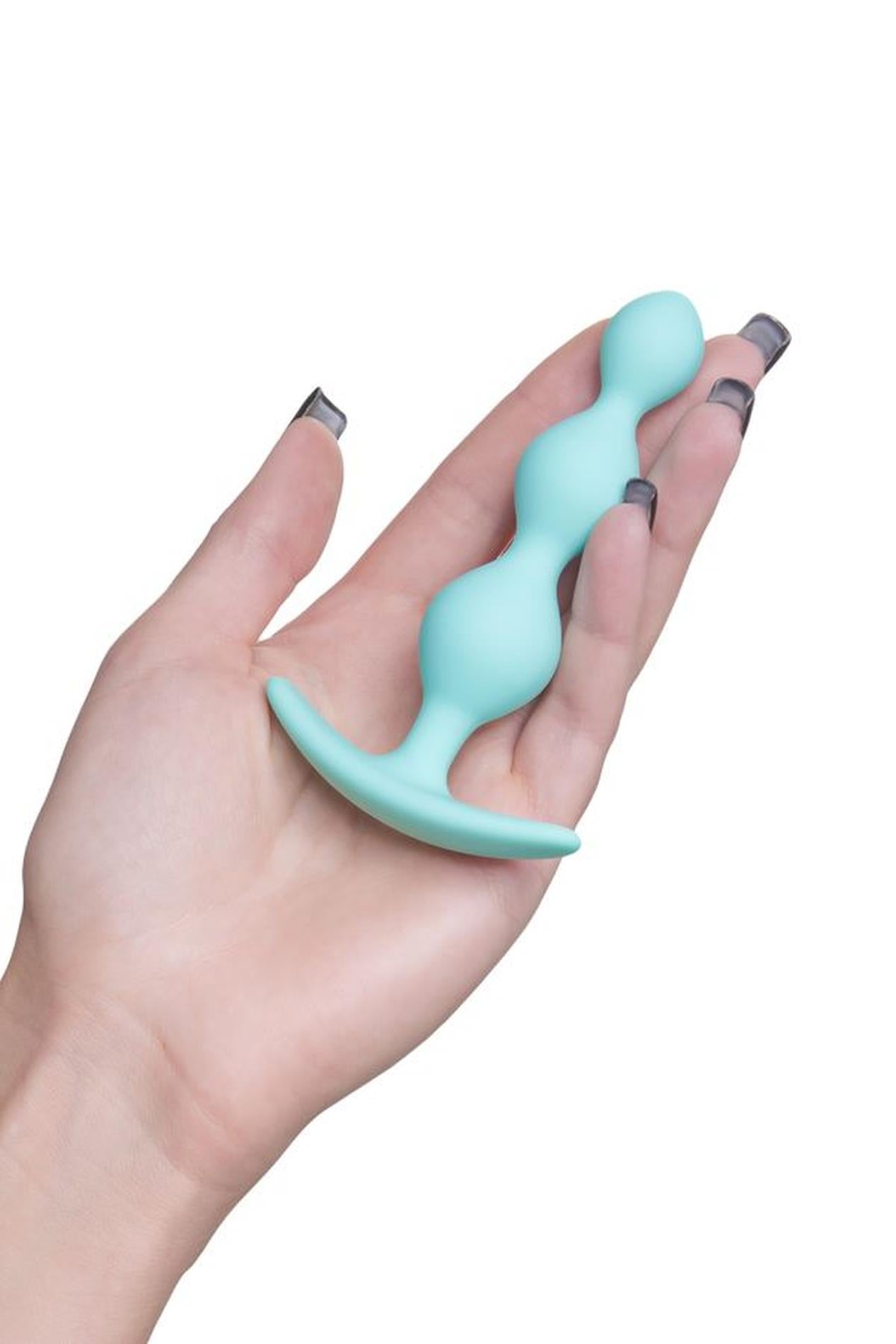 ToDo by Toyfa Anal plug Triple, silicone, mint, 10.5 cm, Ø 2.4 cm