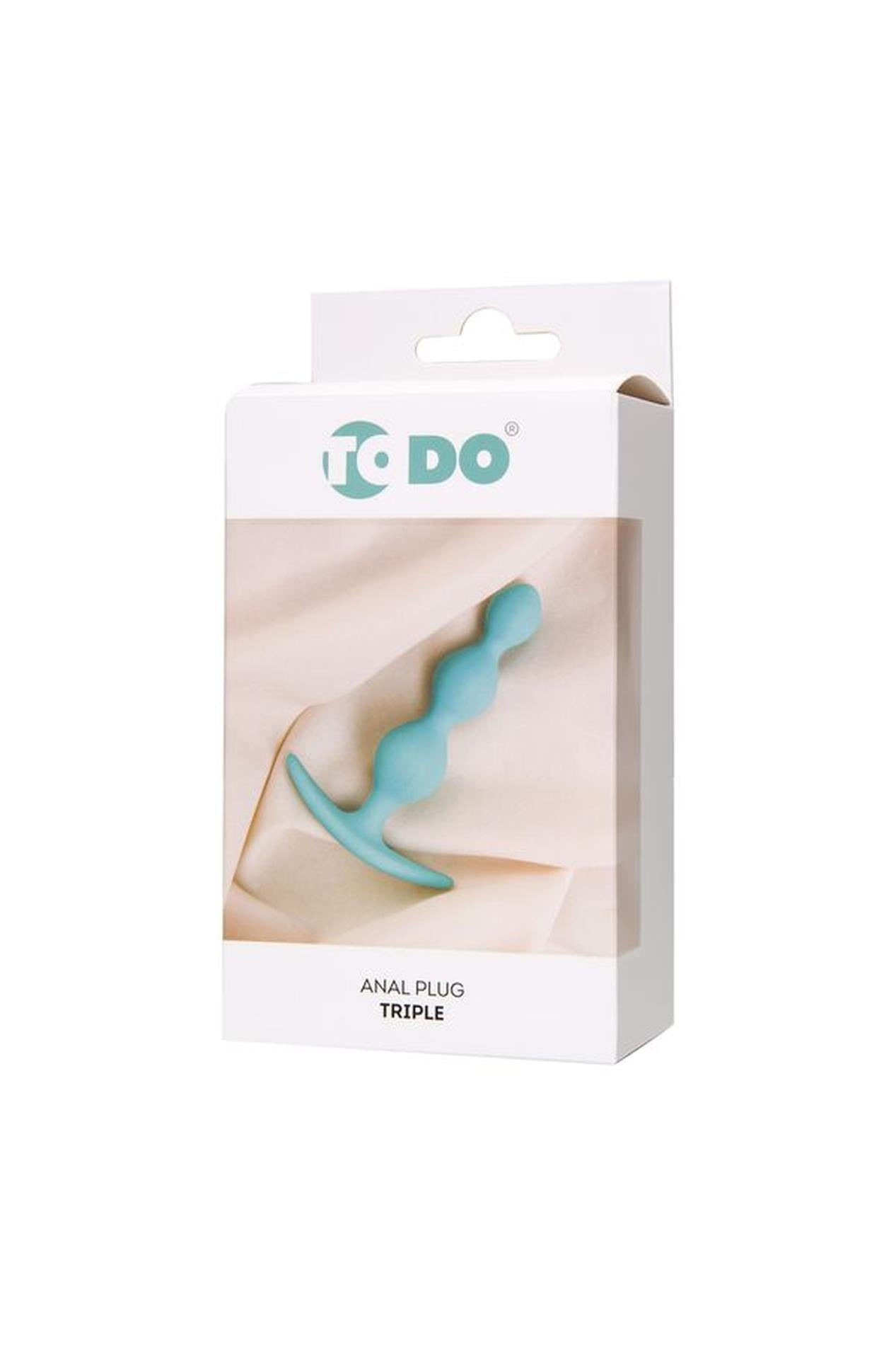 ToDo by Toyfa Anal plug Triple, silicone, mint, 10.5 cm, Ø 2.4 cm