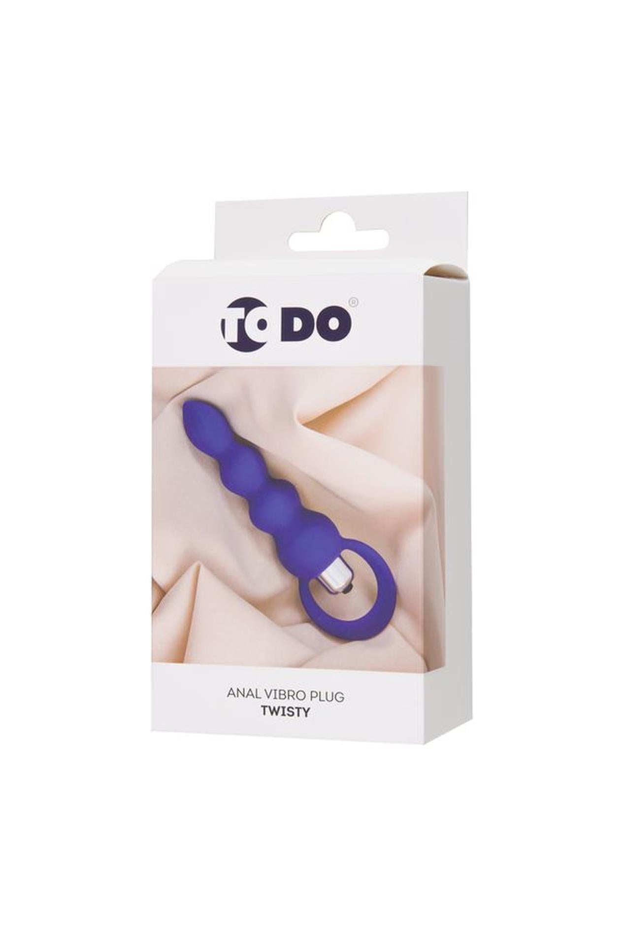 ToDo by Toyfa Plug anal Twisty, en silicone, violet, 14 cm, Ø 3,2 cm