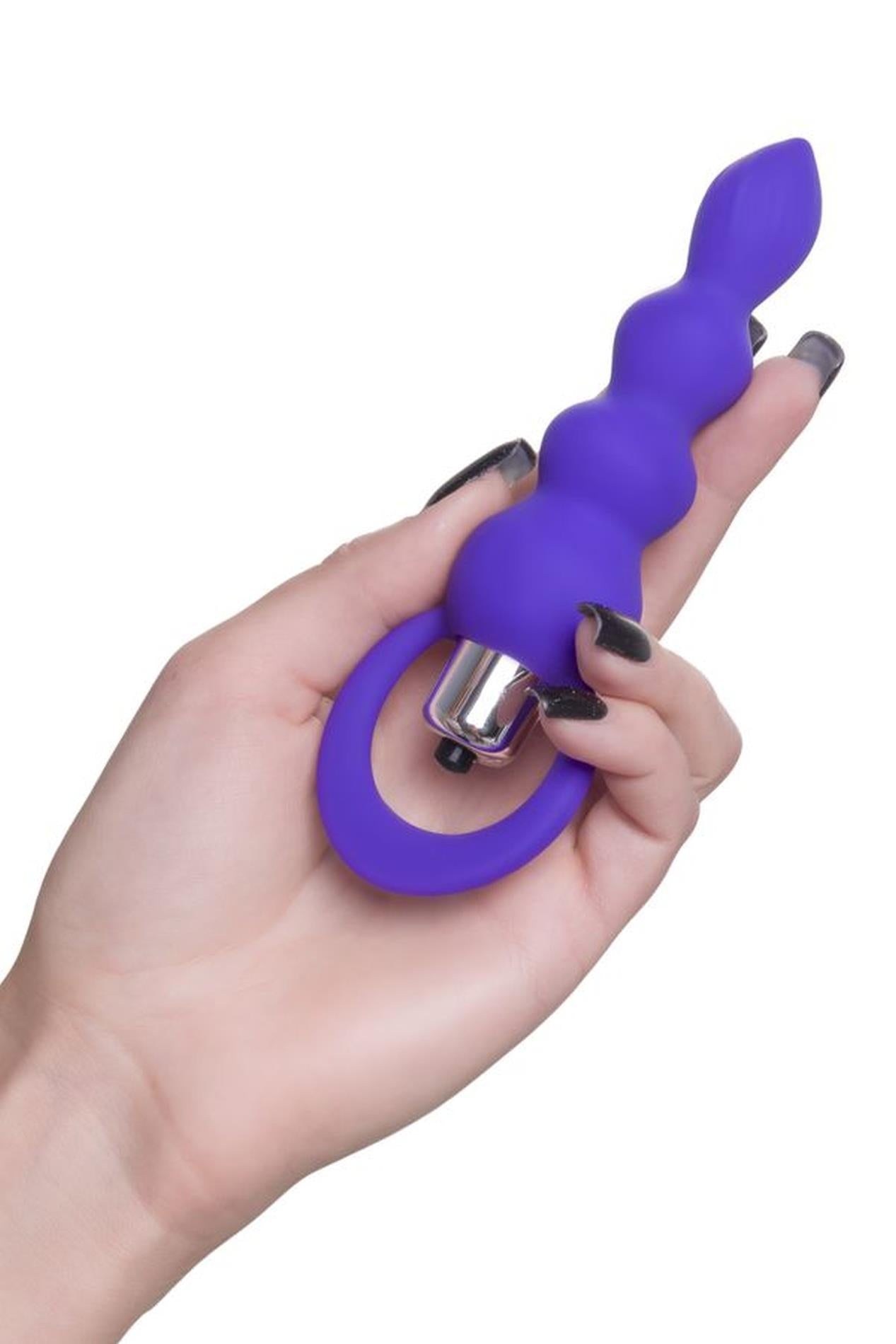 ToDo by Toyfa Plug anal Twisty, en silicone, violet, 14 cm, Ø 3,2 cm