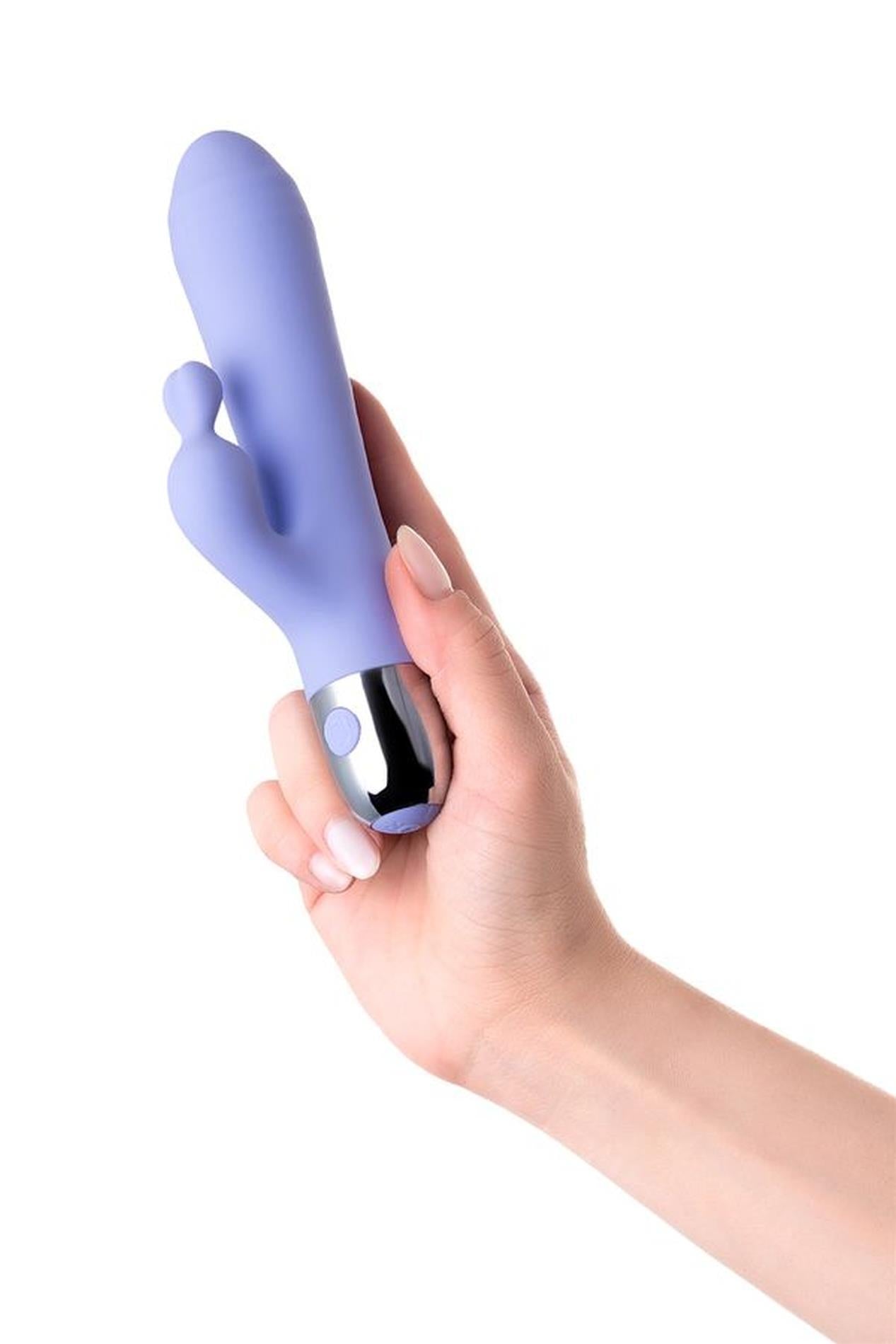 Vibreur à stimulation clitoridienne Flovetta Crocus, silicone, violet, 17,5 cm