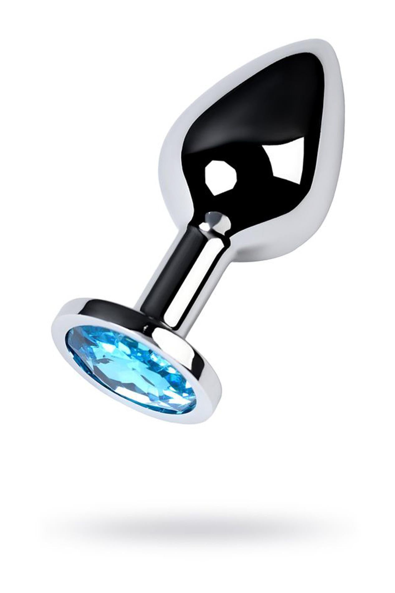 Plug anal en argent avec gemme, turquoise