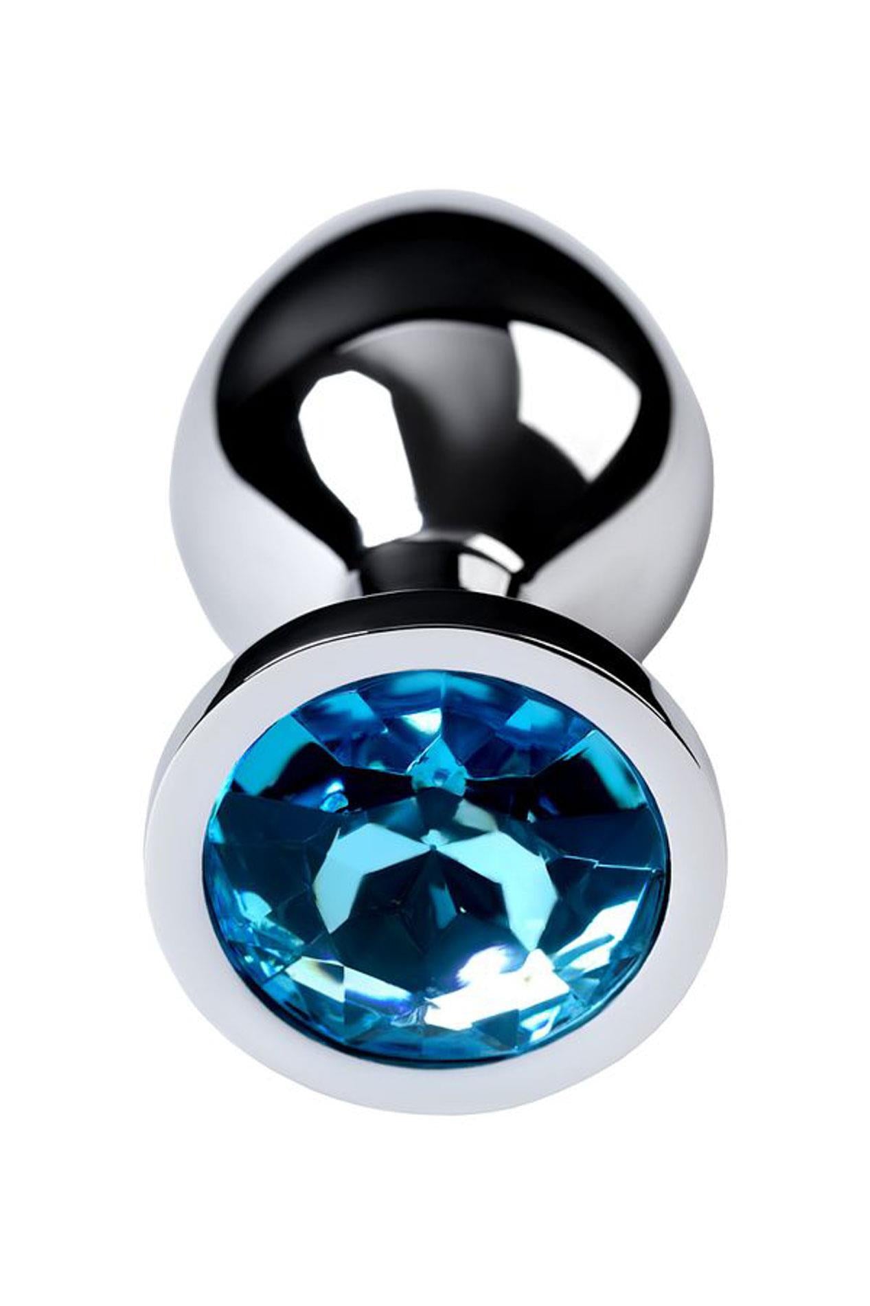 Plug anal en argent avec gemme, turquoise