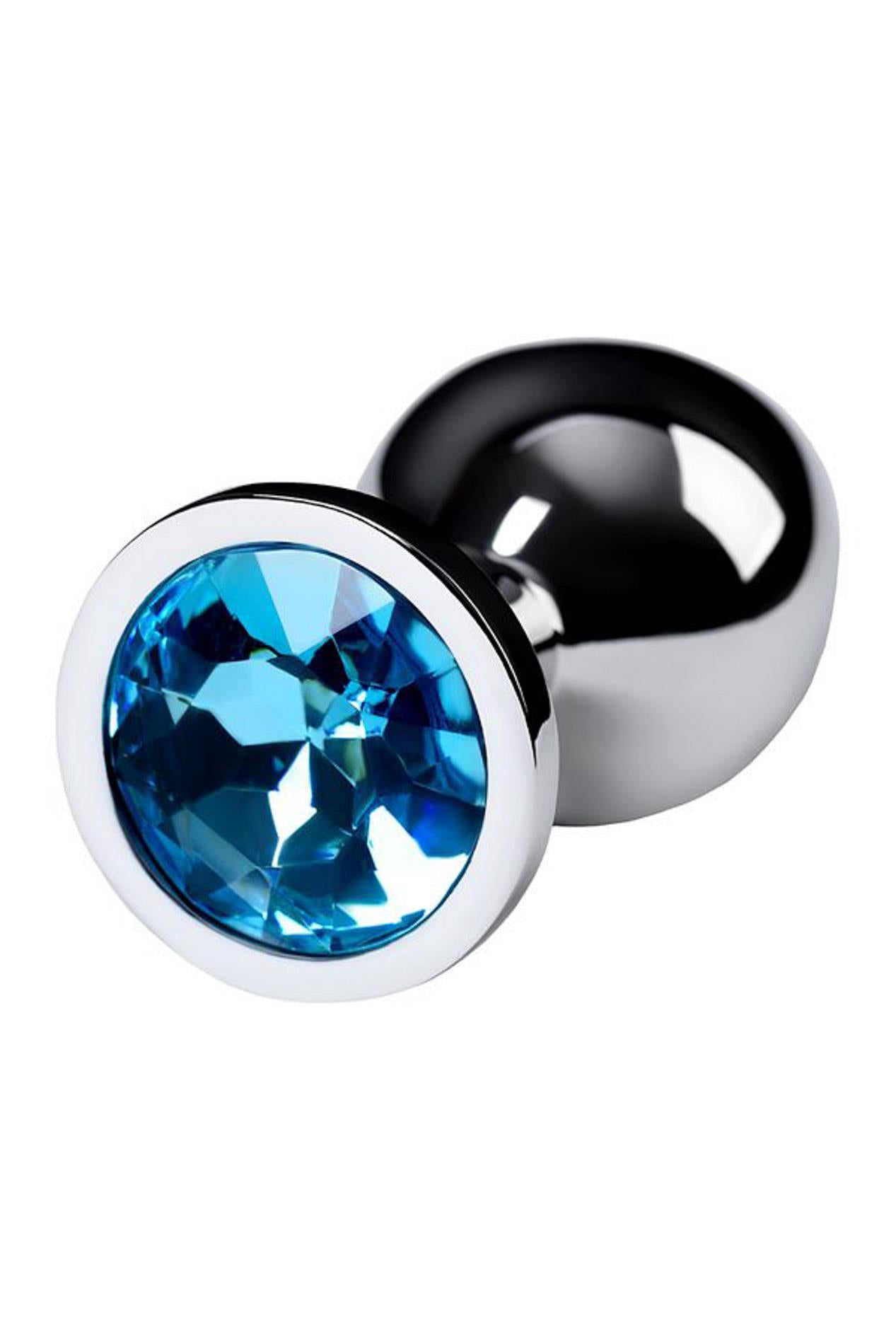 Plug anal en argent avec gemme, turquoise