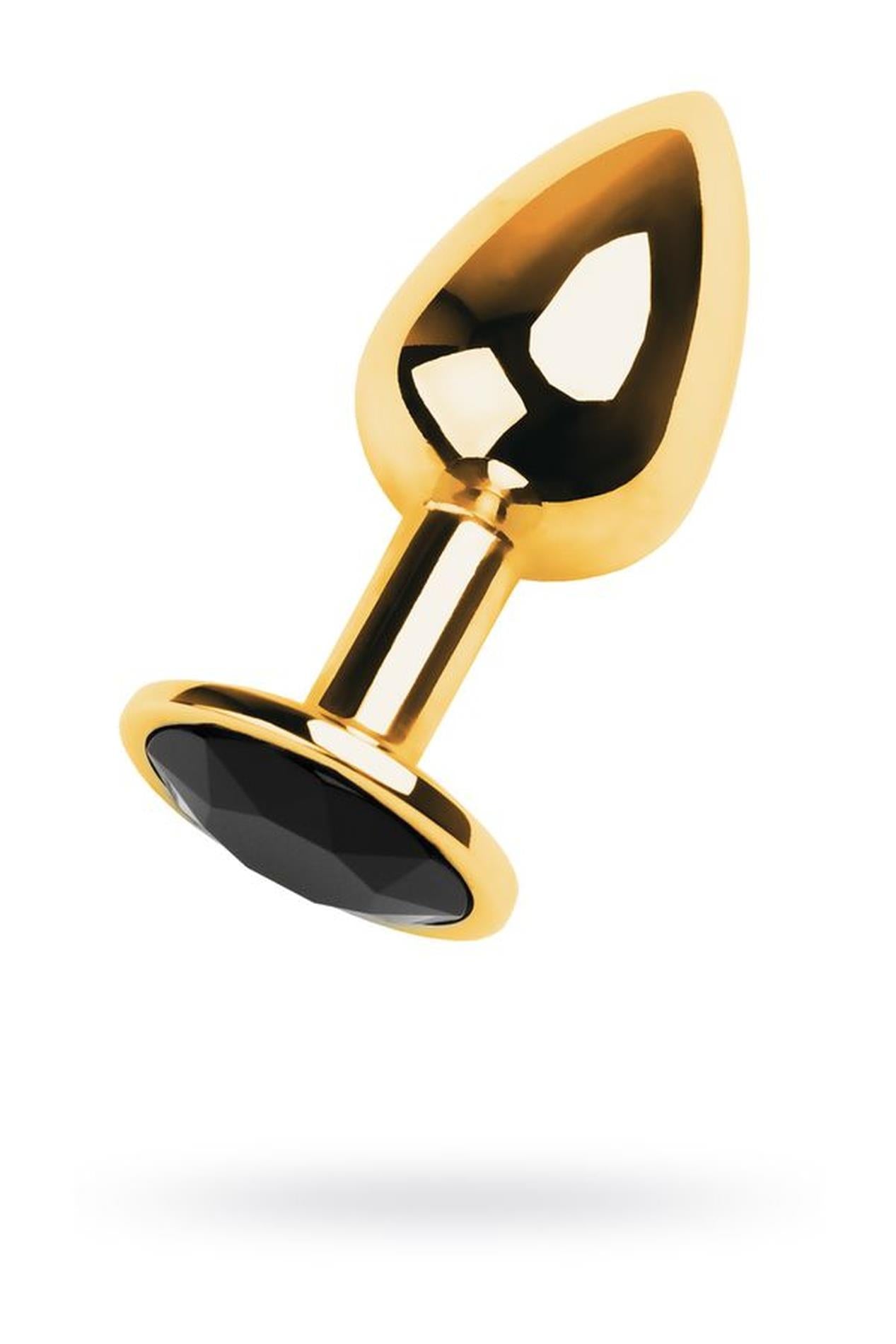 Plug anal doré TOYFA Métal, avec une pierre précieuse de couleur tourmaline