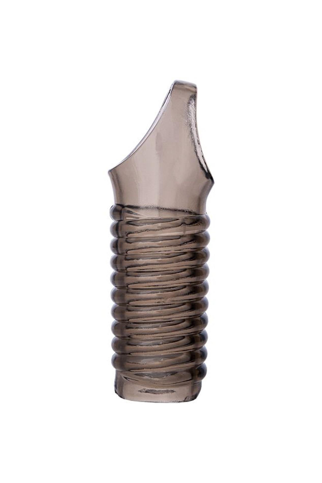 ToyFa XLover, manchon pour pénis, pour l'agrandissement, TPE, noir transparent, 11 cm