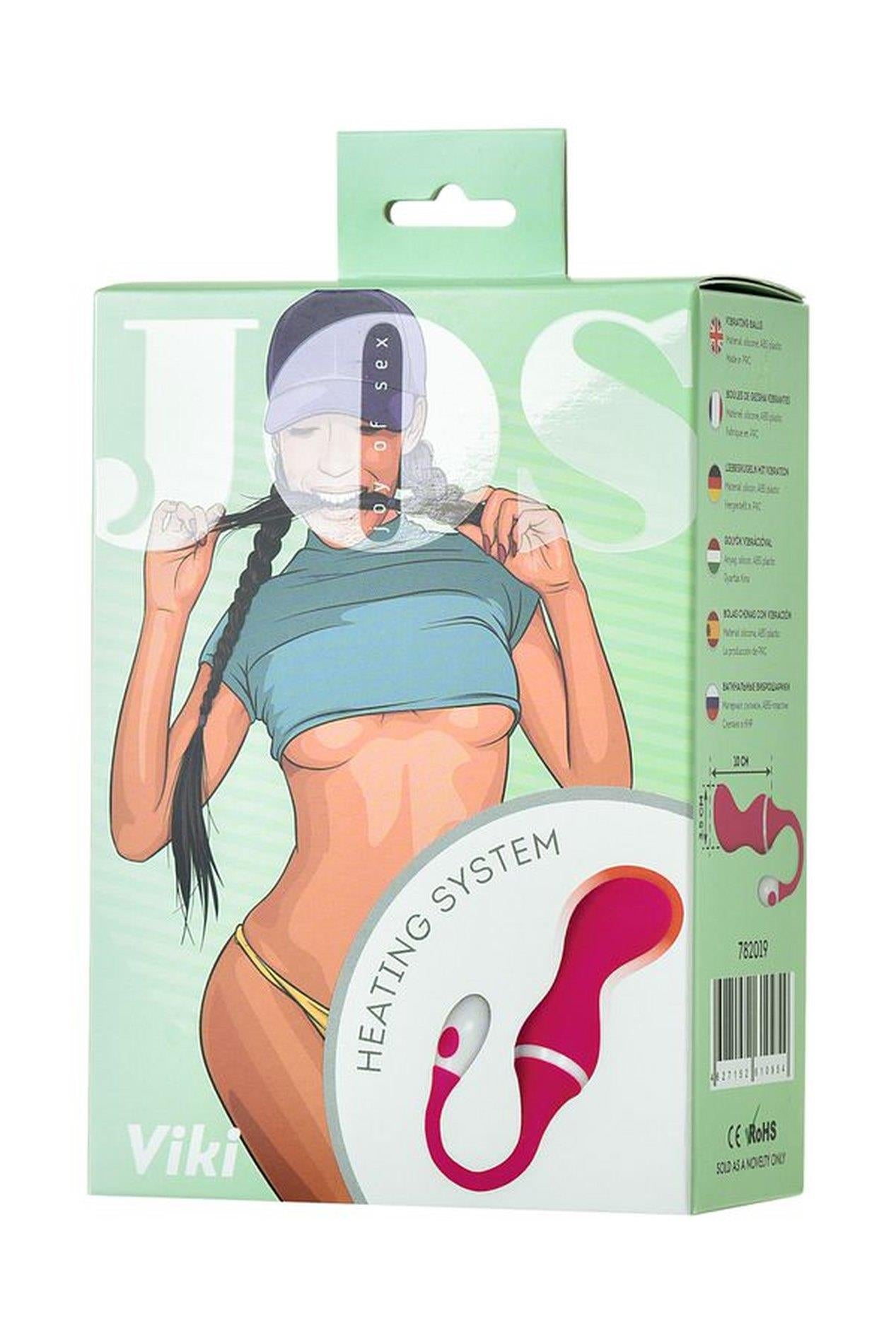 JOS VIKI Boules vibrantes chauffantes, Silicone, Rose, ø3,5 cm