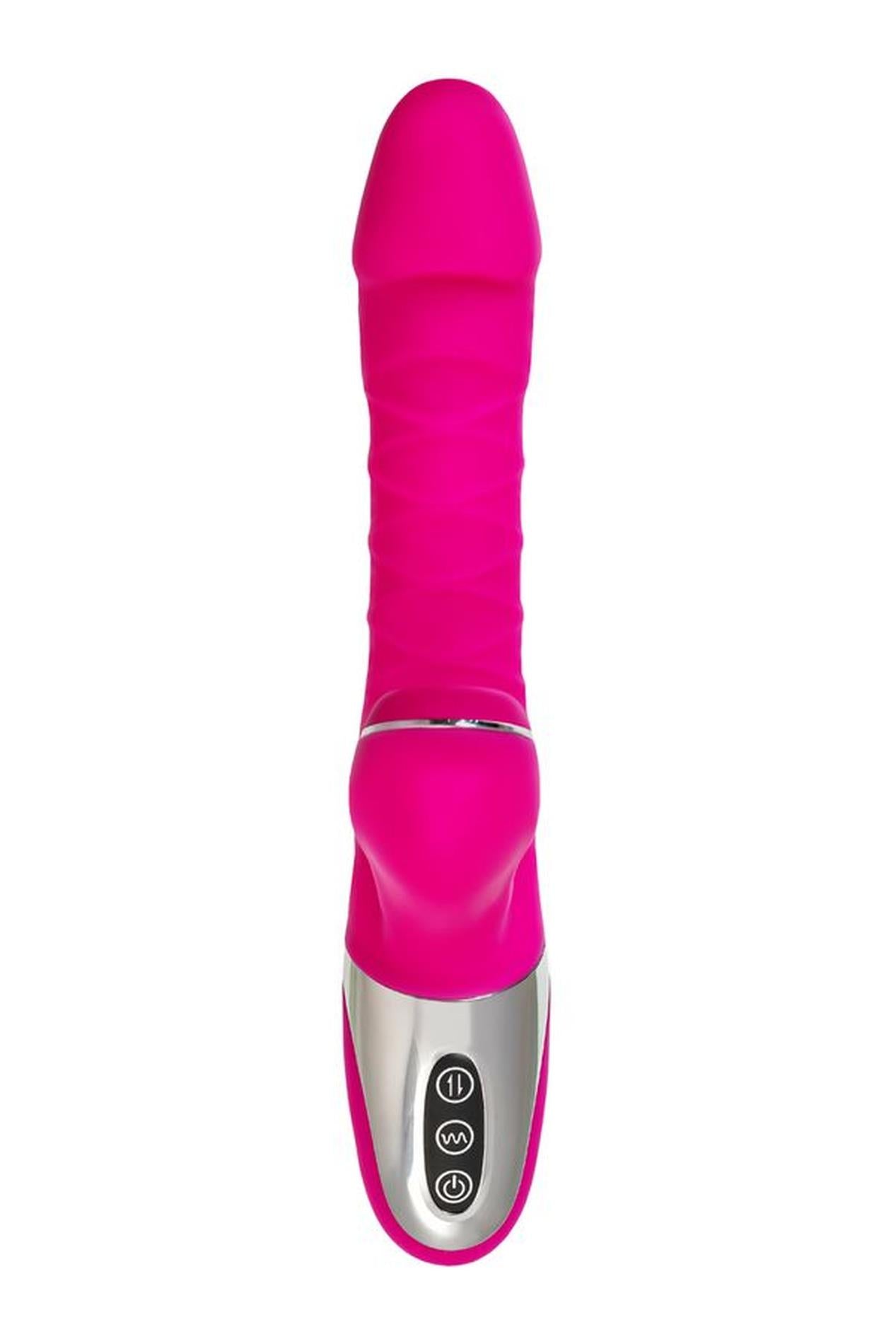 JOS Thrusting and sucking vibrator To-Frolly, silicone, pink, 21.5cm