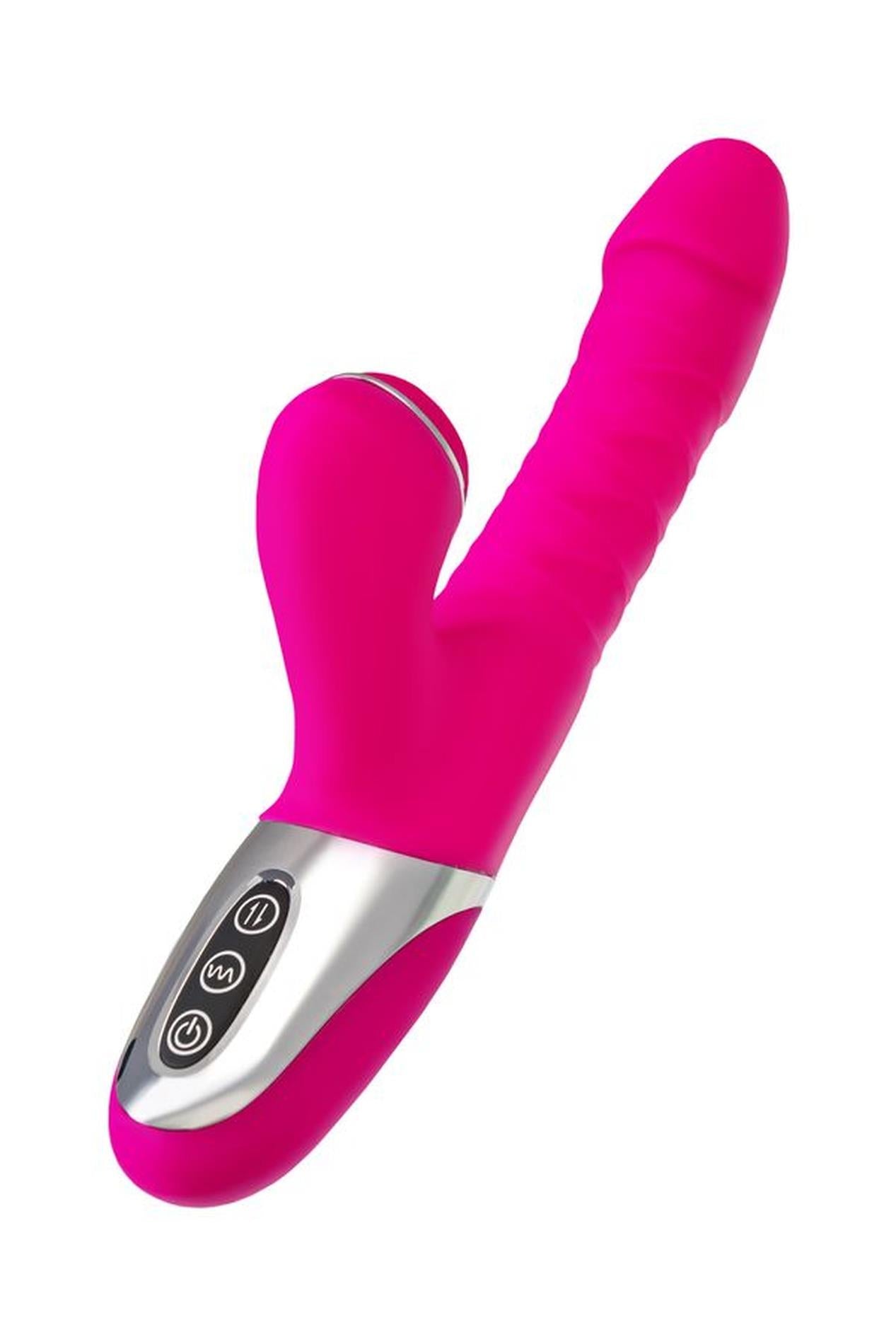 JOS Thrusting and sucking vibrator To-Frolly, silicone, pink, 21.5cm