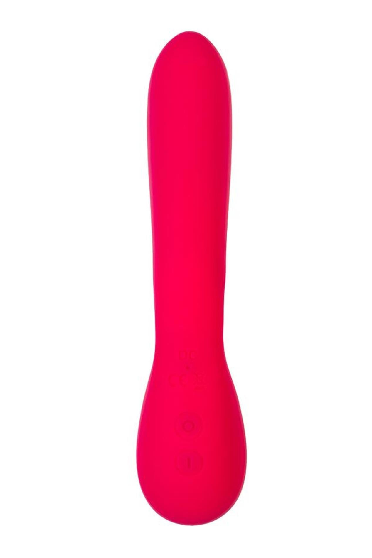 Vibromasseur JOS avec stimulateur clitoridien JOS Doobl, silicone, rose, 20 cm
