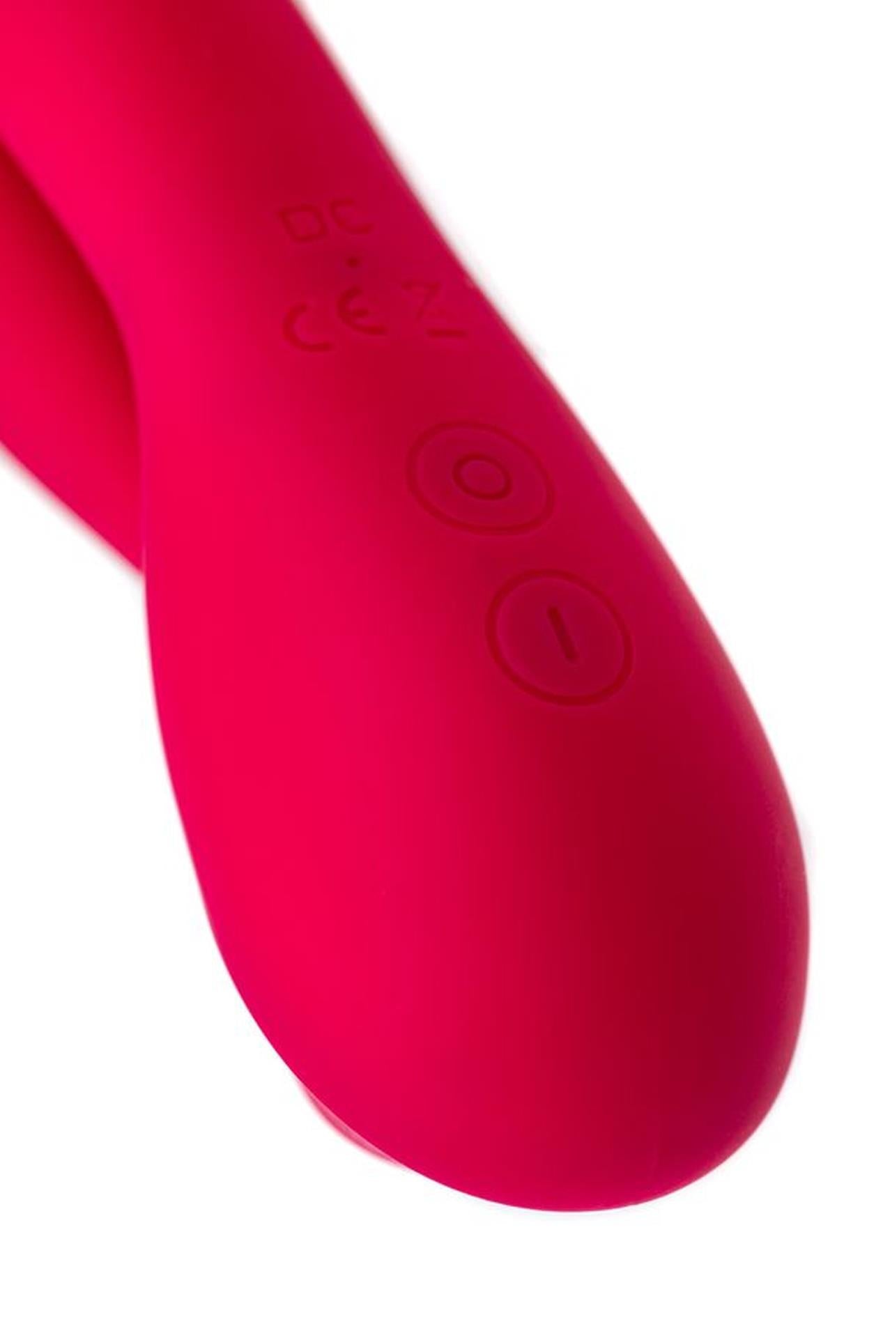 Vibromasseur JOS avec stimulateur clitoridien JOS Doobl, silicone, rose, 20 cm