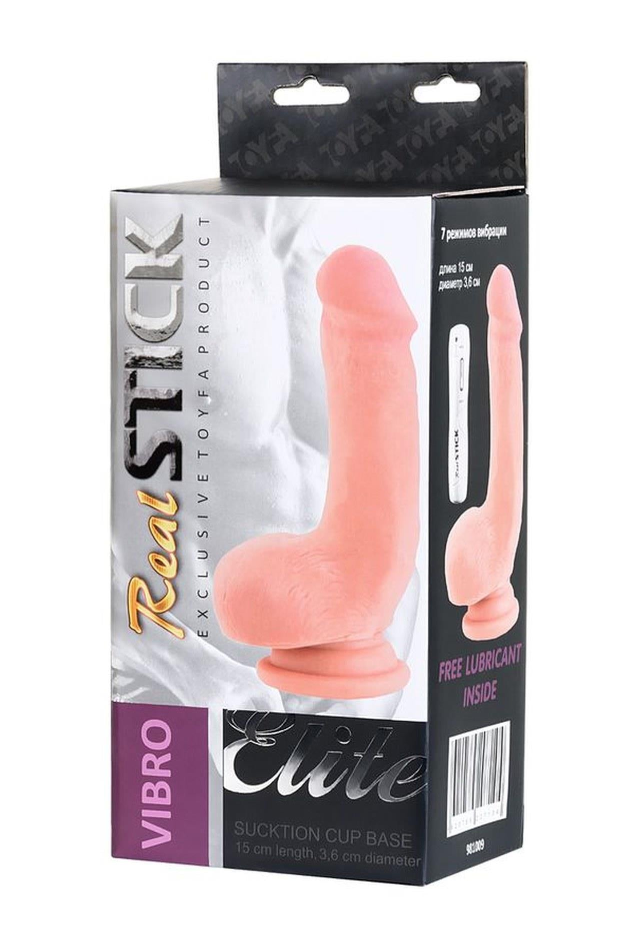 RealStick Elite, Gerard vibrator, TPR, flesh, 18.5 cm