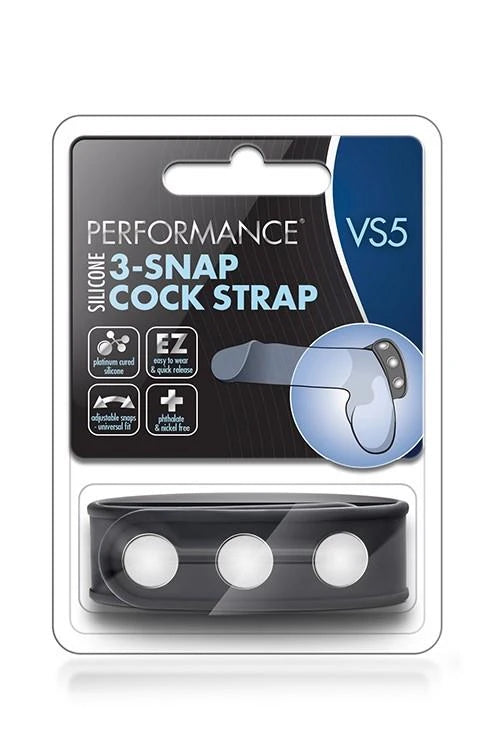 PERFORMANCE VS5 3 SNAP COCK STRAP BLACK